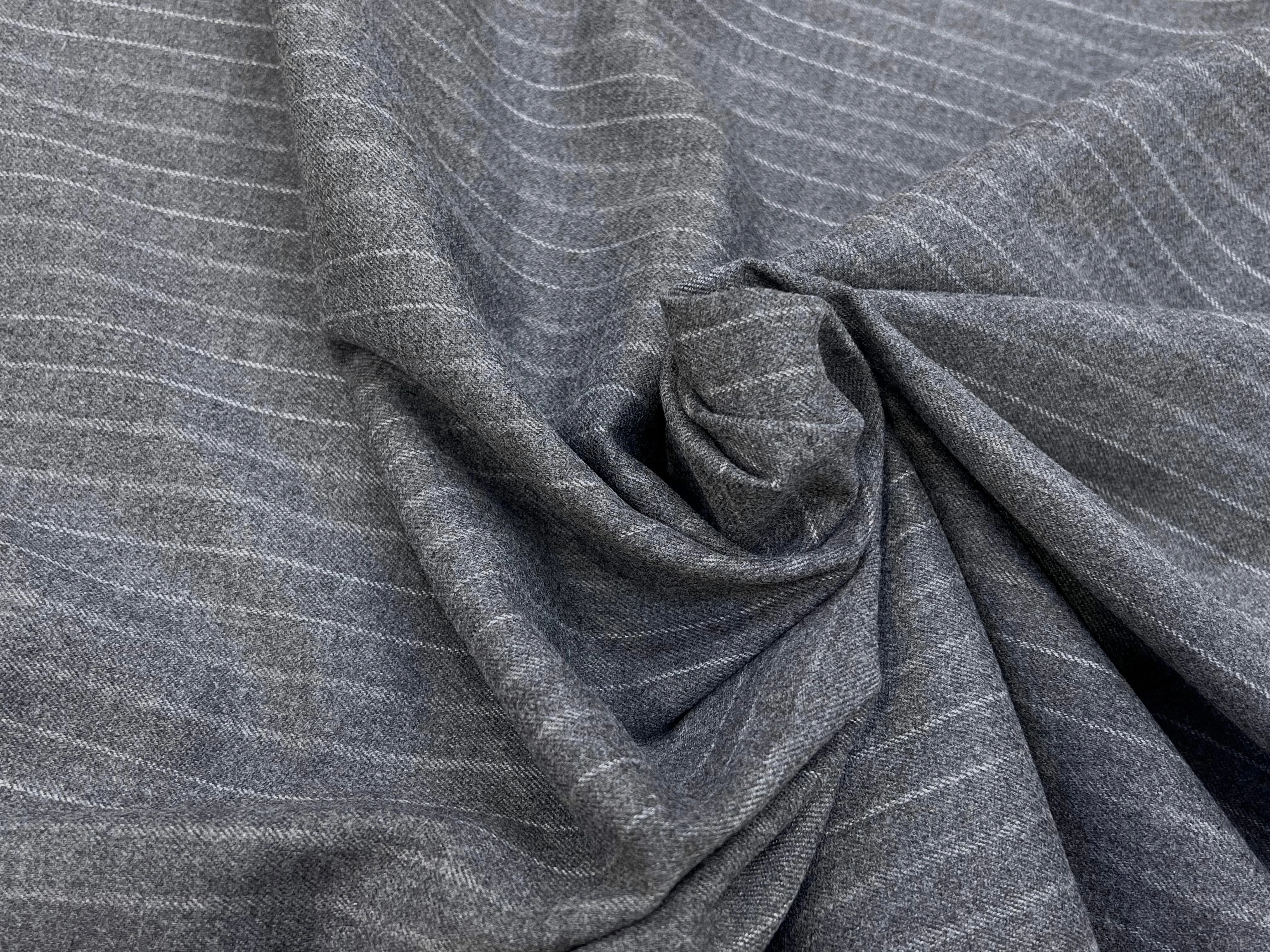DRAPERIE LOURDE POLYVISCOSE RAYURES BLANCHES EFFET DUVTEUX - My Little Coupon