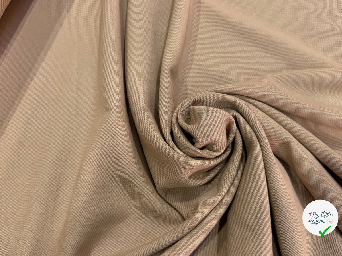 DRAPERIE LOURDE SERGÉE BEIGE TAUPE 80% LAINE - My Little Coupon