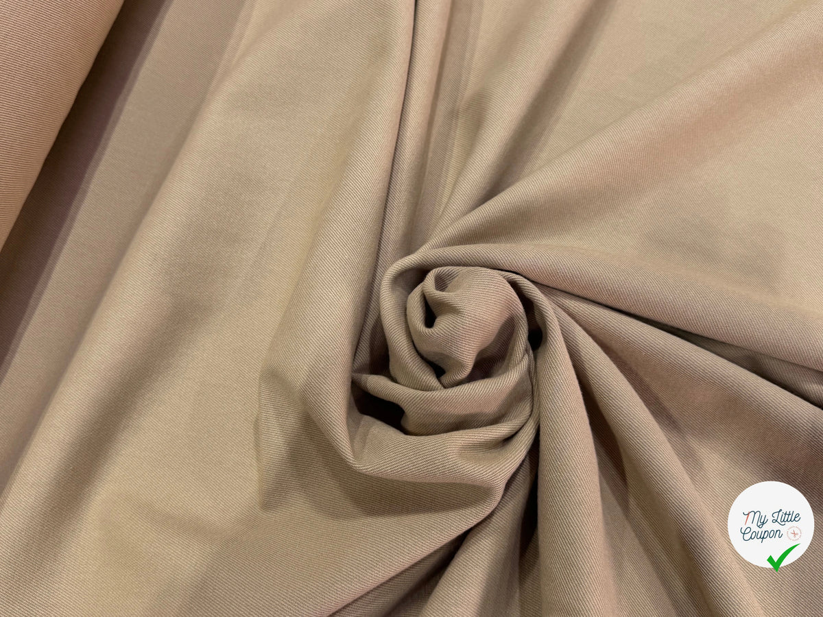 DRAPERIE LOURDE SERGÉE BEIGE TAUPE 80% LAINE - My Little Coupon