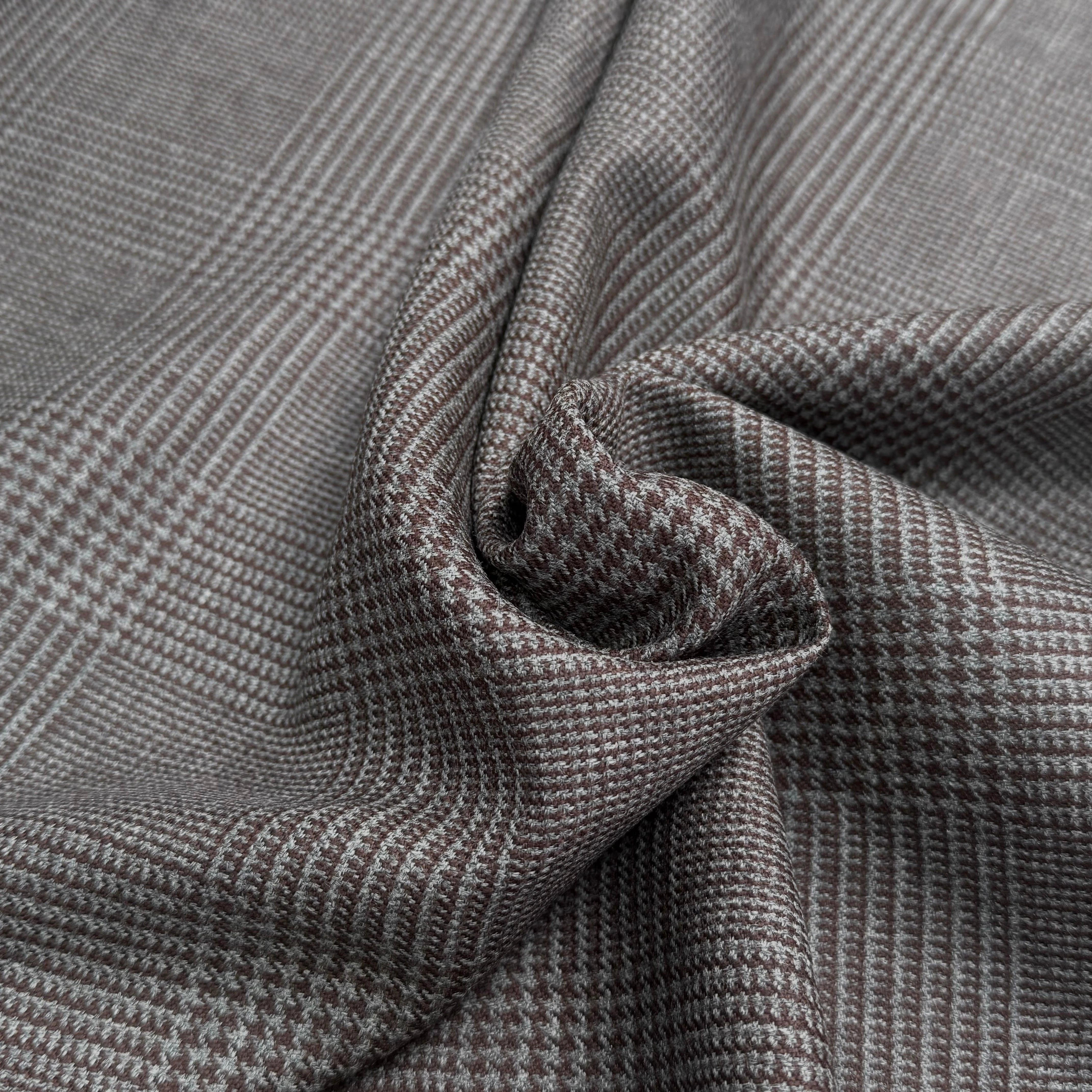 DRAPERIE MINI PIED DE COQ MARRON GRIS - My Little Coupon