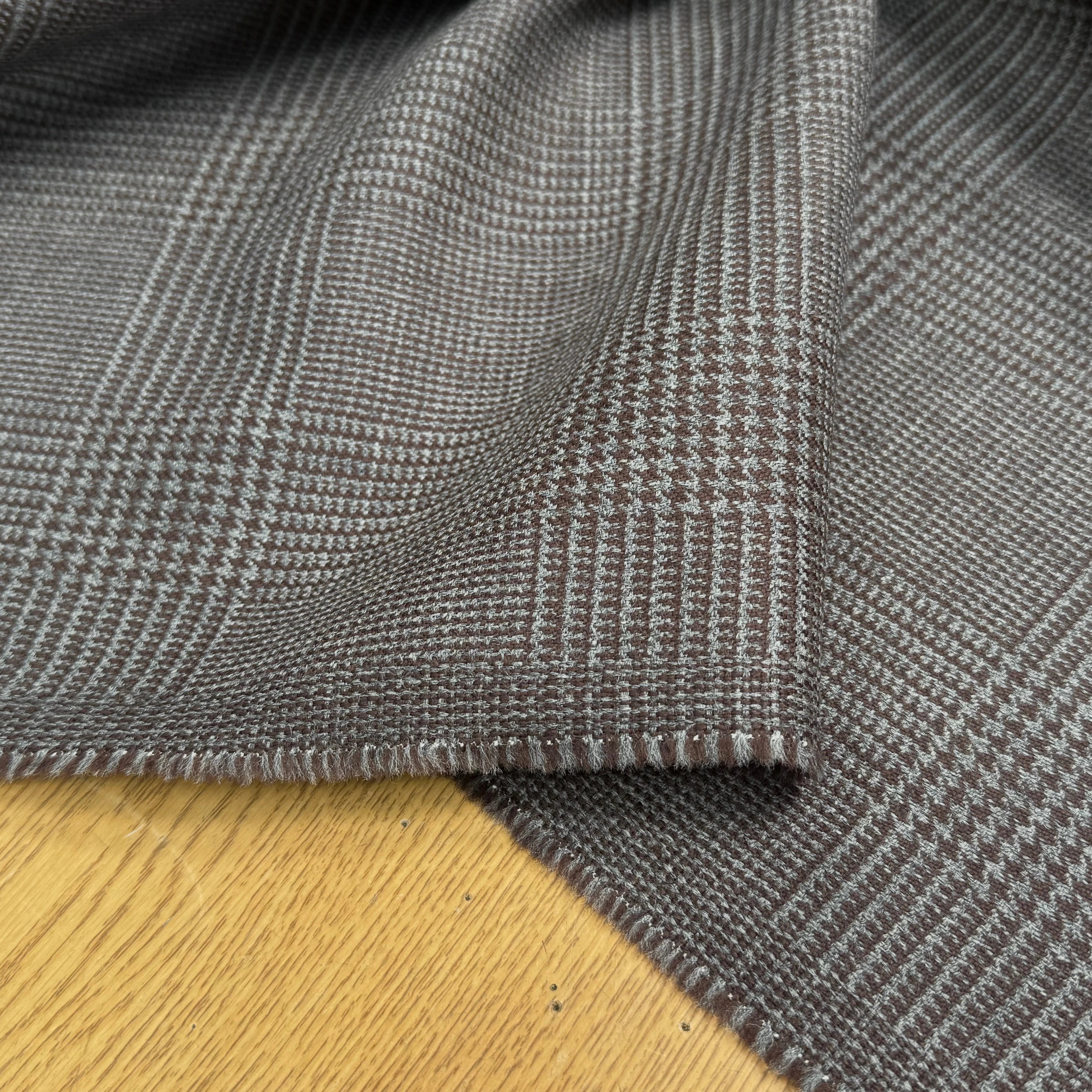 DRAPERIE MINI PIED DE COQ MARRON GRIS - My Little Coupon