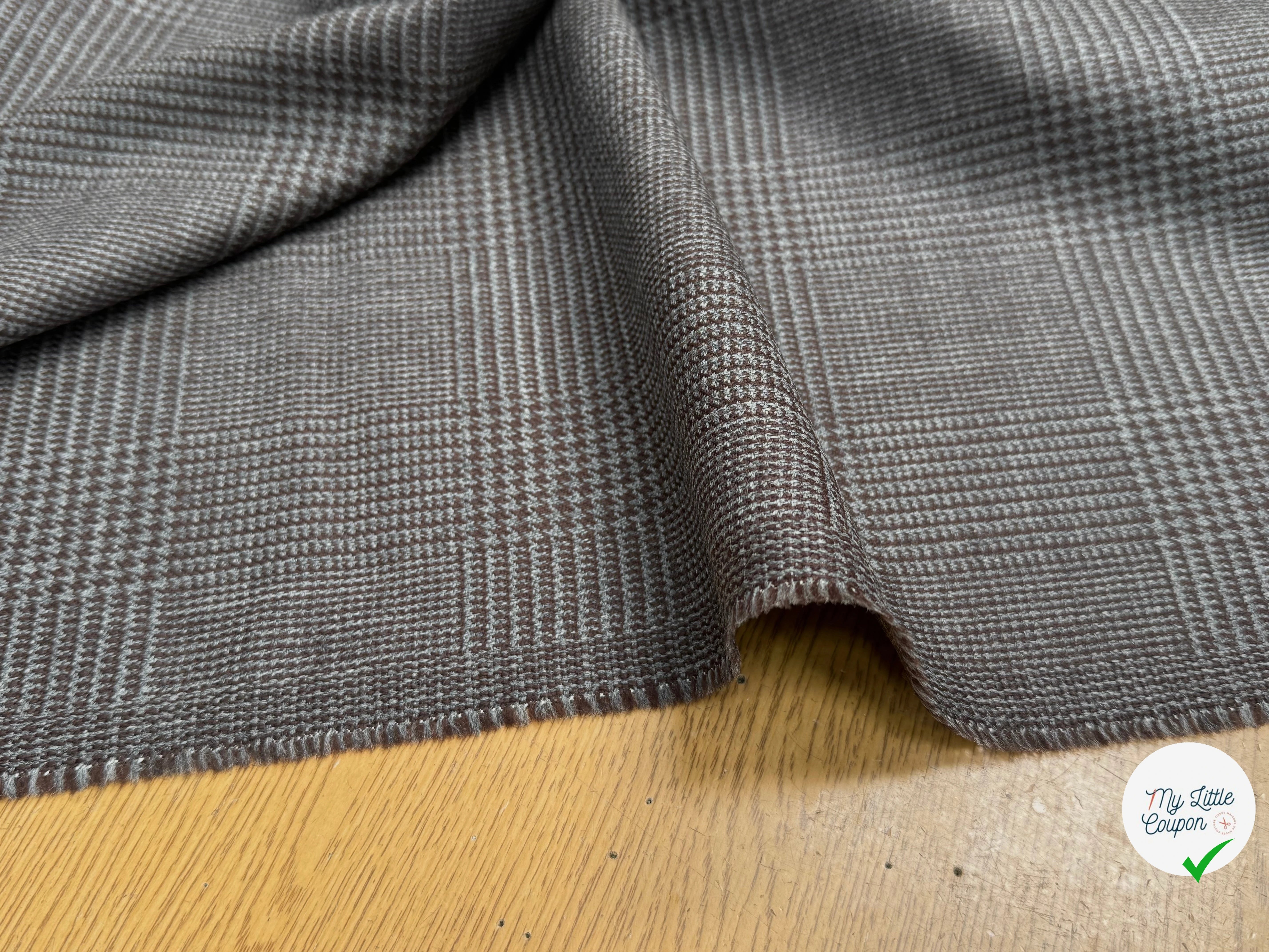 DRAPERIE MINI PIED DE COQ MARRON GRIS - My Little Coupon