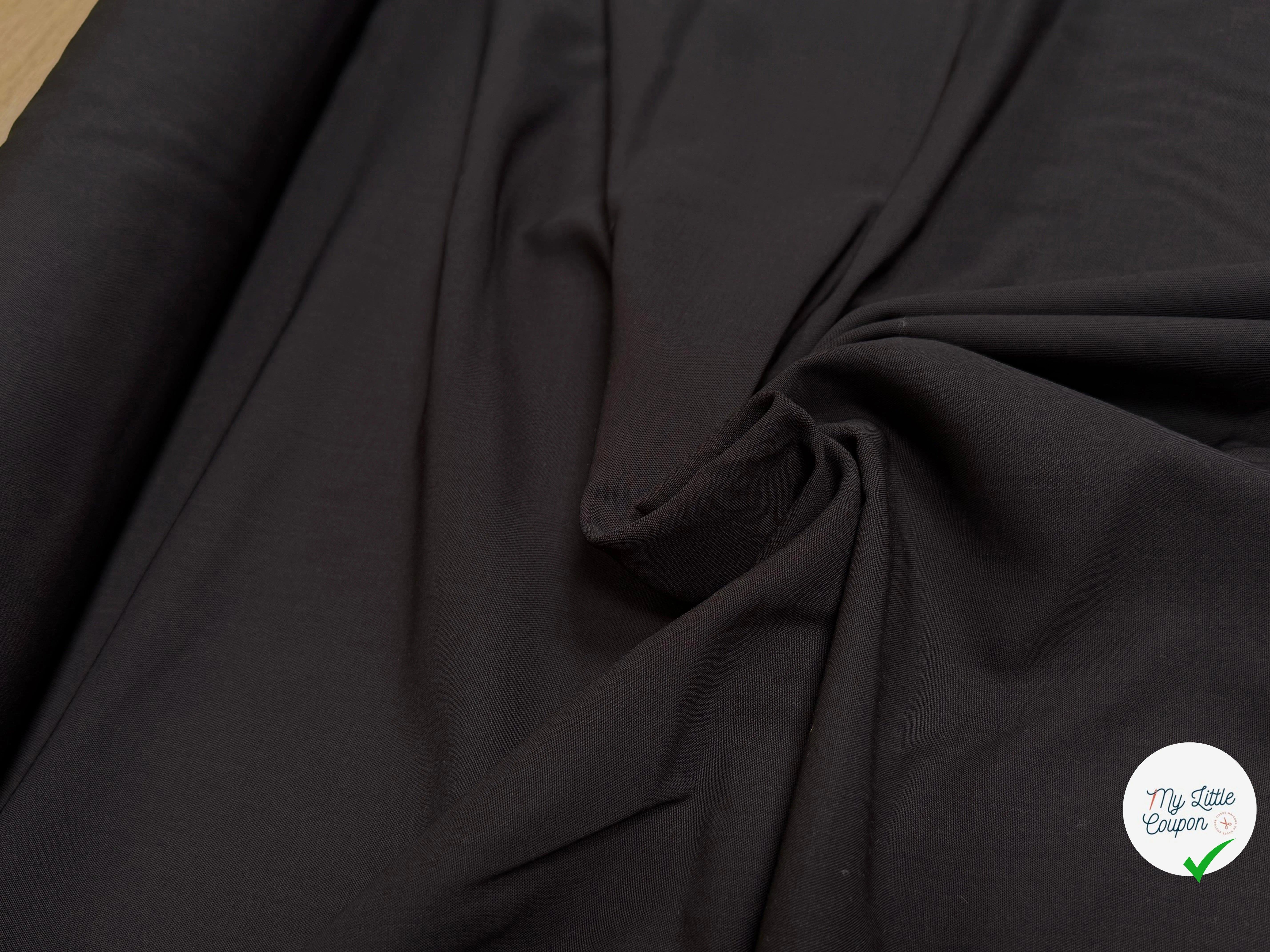 DRAPERIE POLYLAINE MARRON NOISETTE BELLE TENUE - My Little Coupon