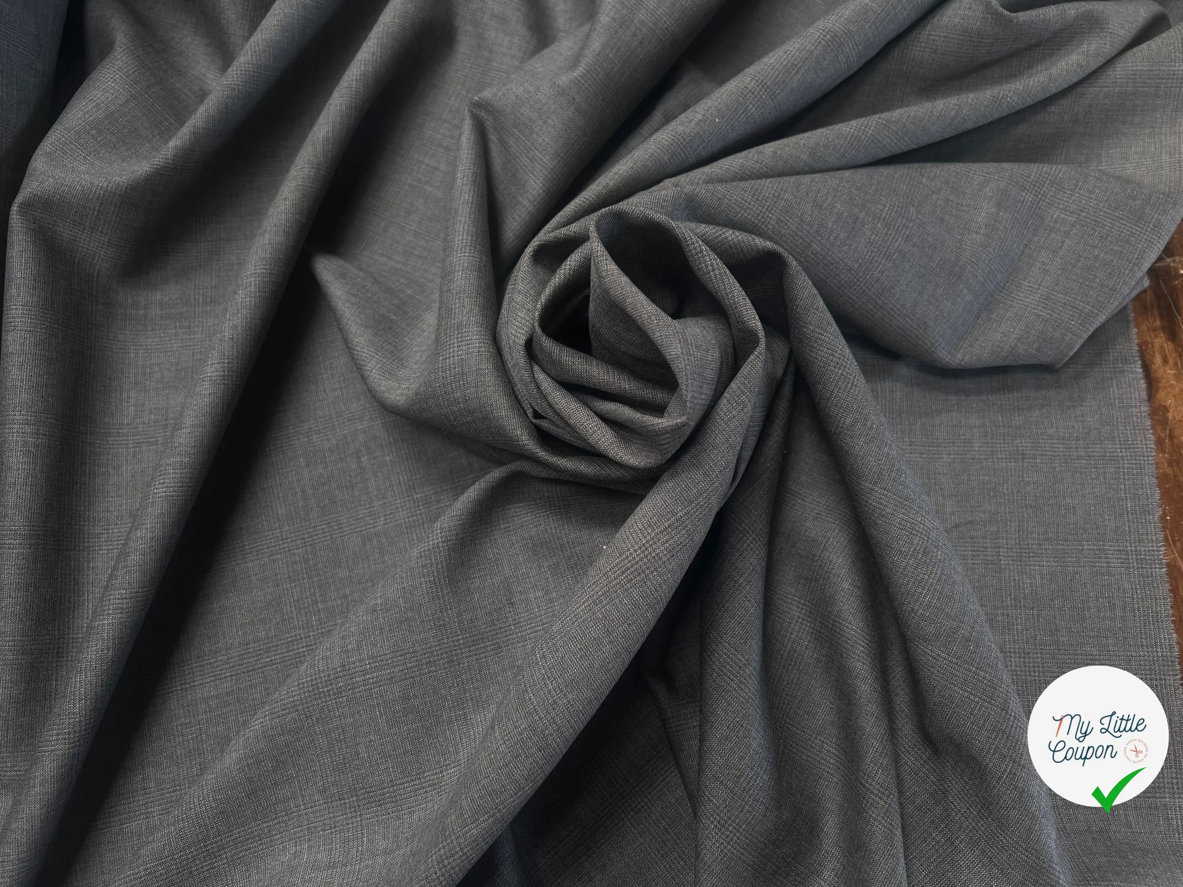 DRAPERIE PRINCE DE GALLE GRISE 100% LAINE - My Little Coupon