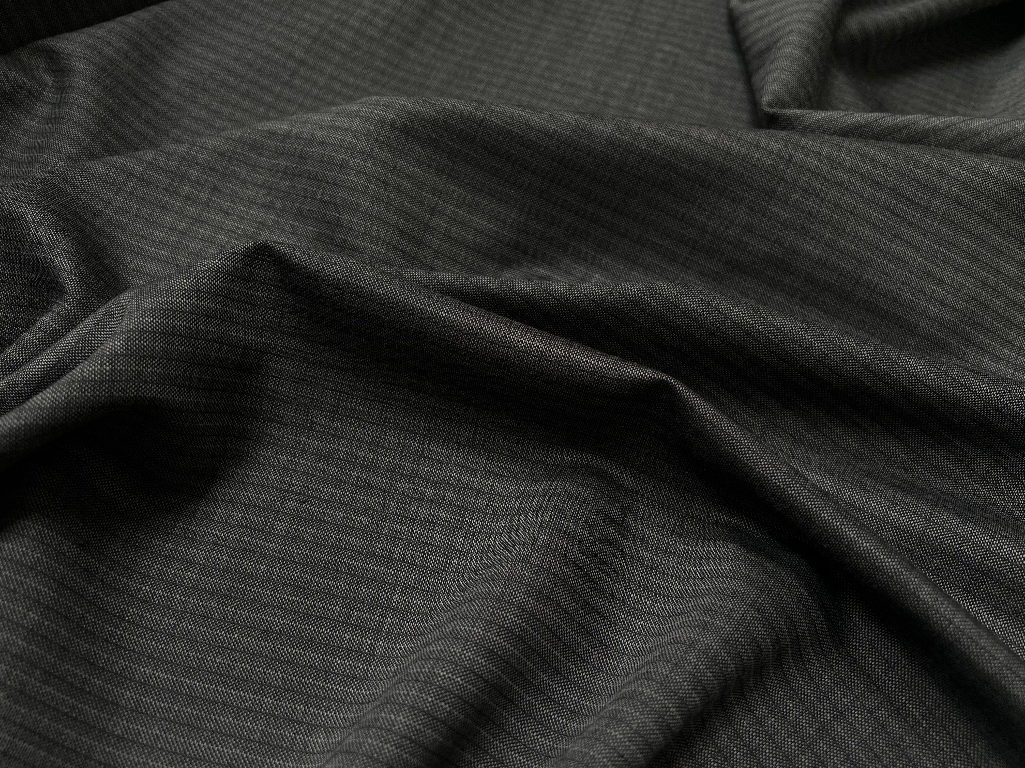 DRAPERIE RAYÉE GRIS ANTHRACITE 100% LAINE - My Little Coupon
