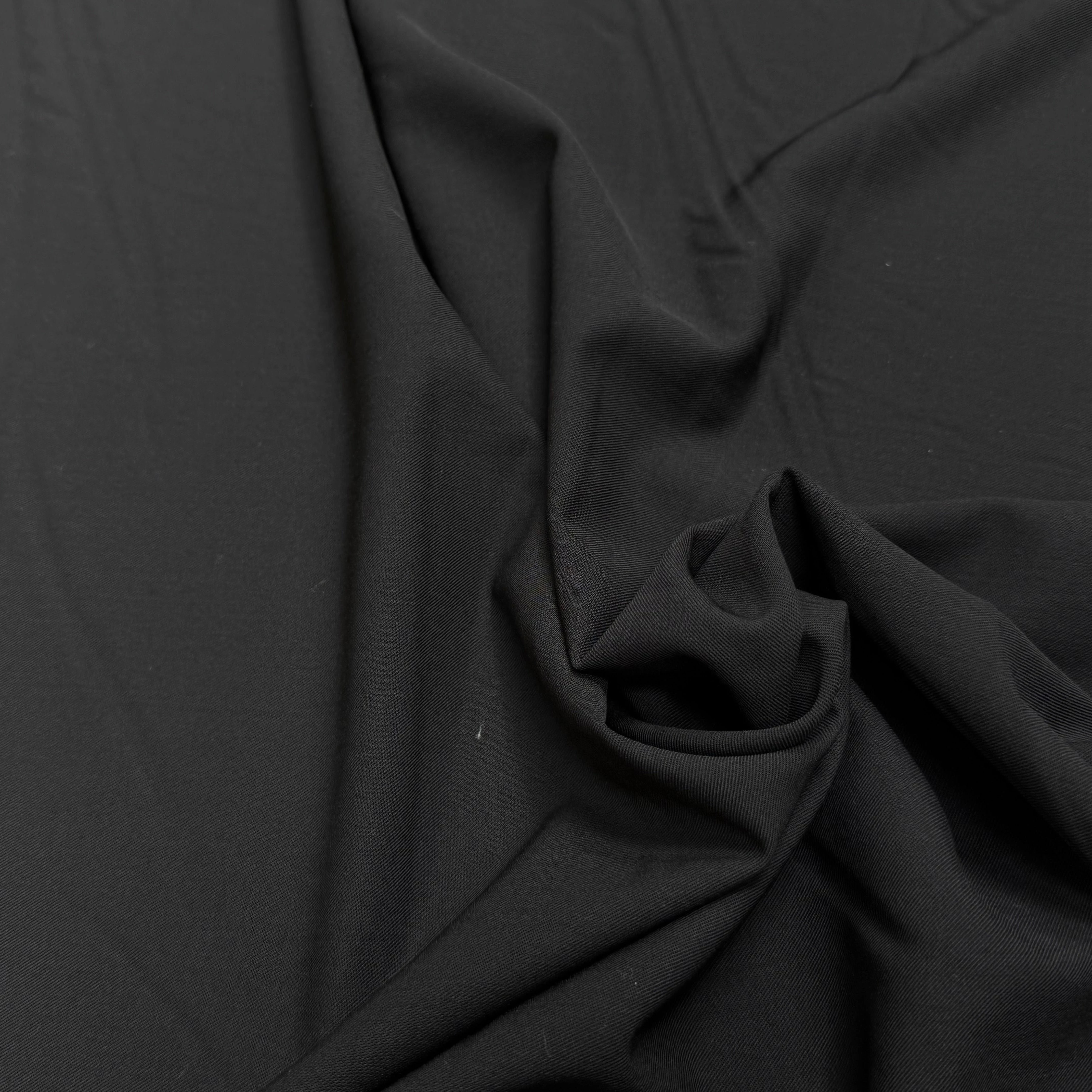 DRAPERIE SERGÉE DE LAINE STRETCH NOIRE BEAU TOMBÉ - My Little Coupon