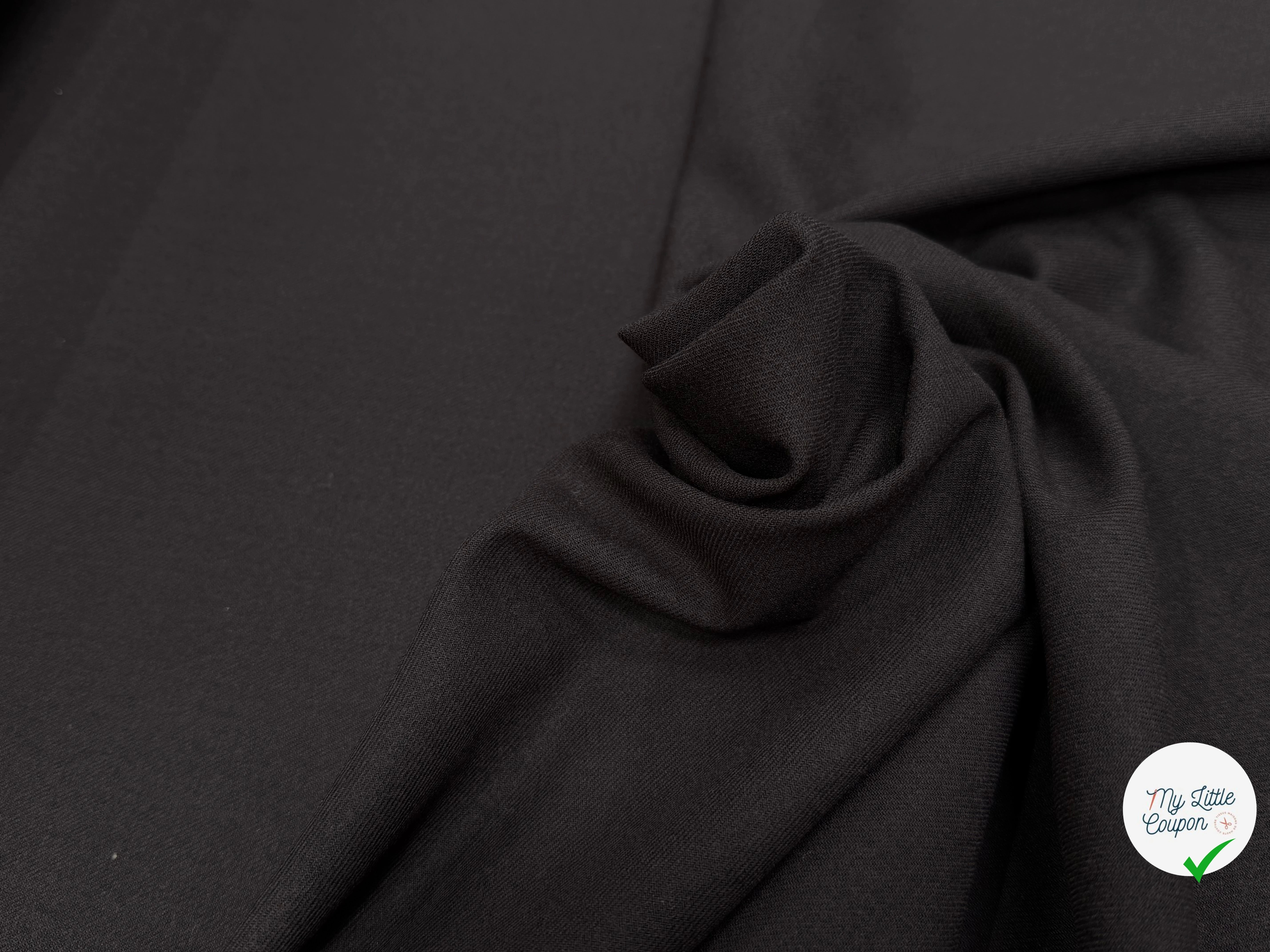 DRAPERIE SERGÉE MARRON LAINE VIERGE LÉGÈREMENT STRETCH - My Little Coupon