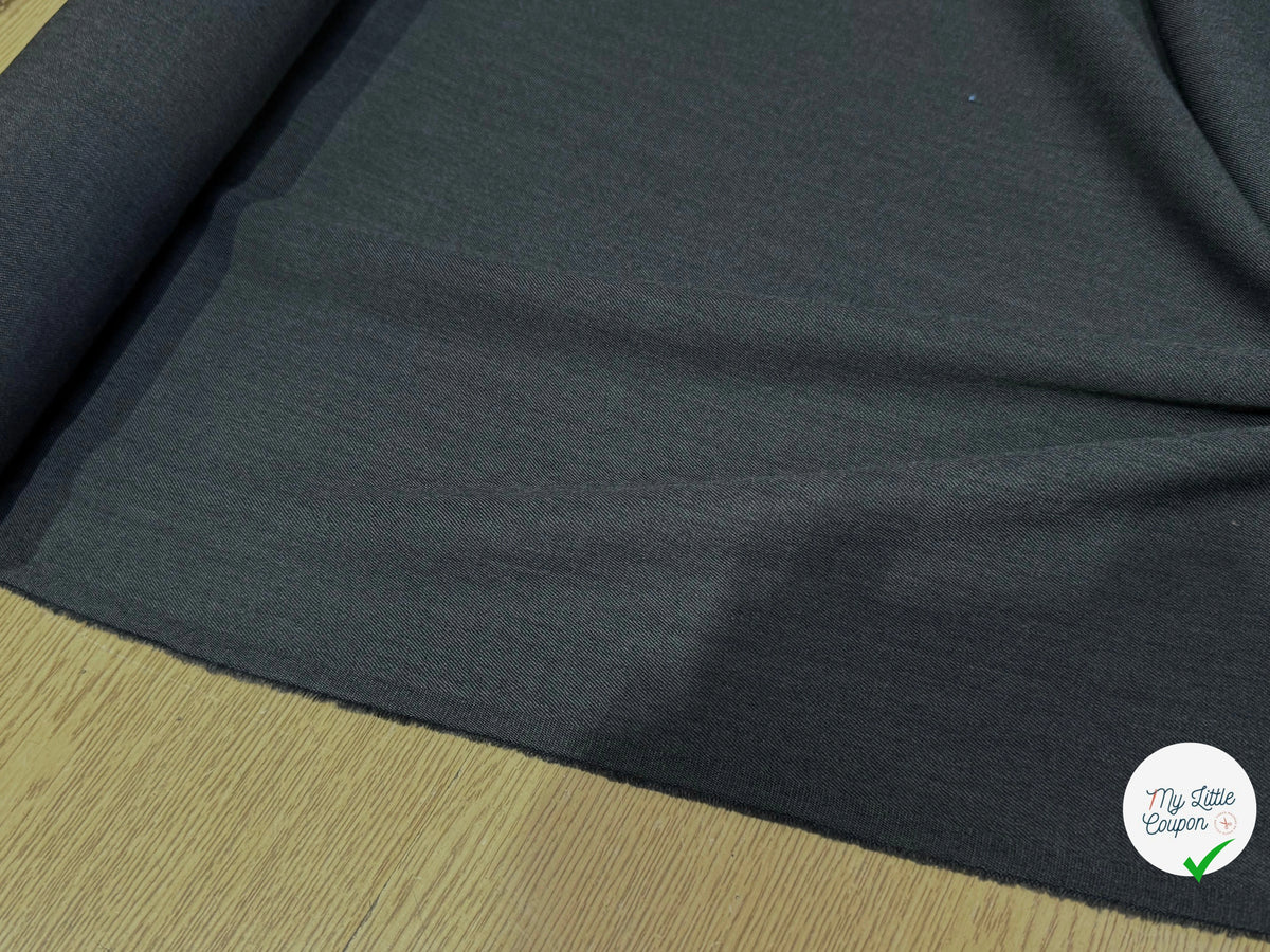DRAPERIE SERGÉE POLYLAINE ÉLÉGANTE GRIS FON - My Little Coupon