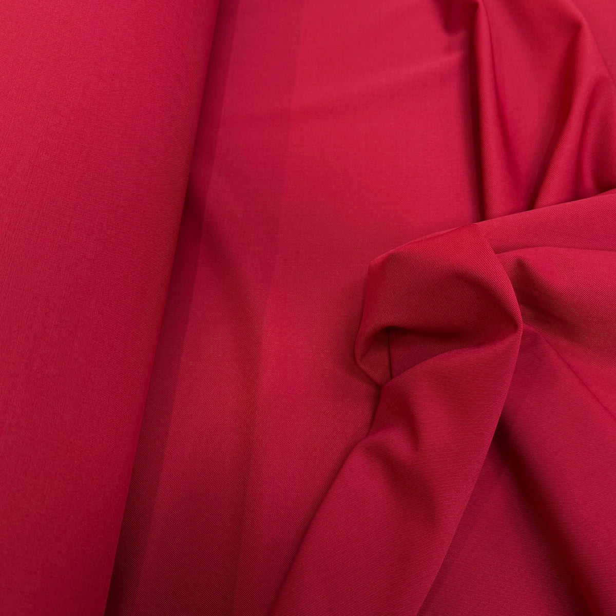 DRAPERIE SERGÉE POLYLAINE STRETCH CERISE NET - My Little Coupon
