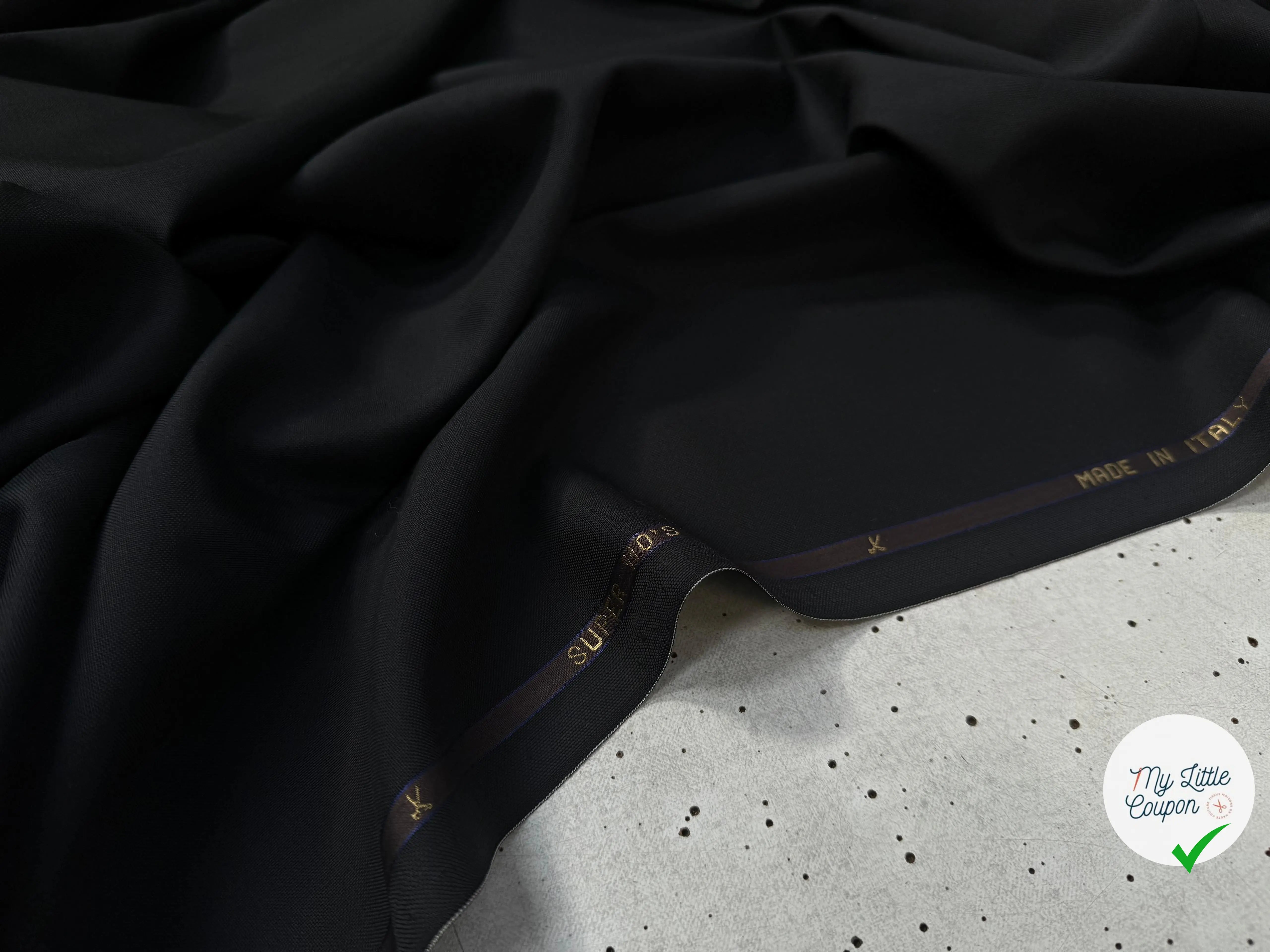 DRAPERIE SUPER 110 VITALE BARBERIS UNI NOIR - My Little Coupon