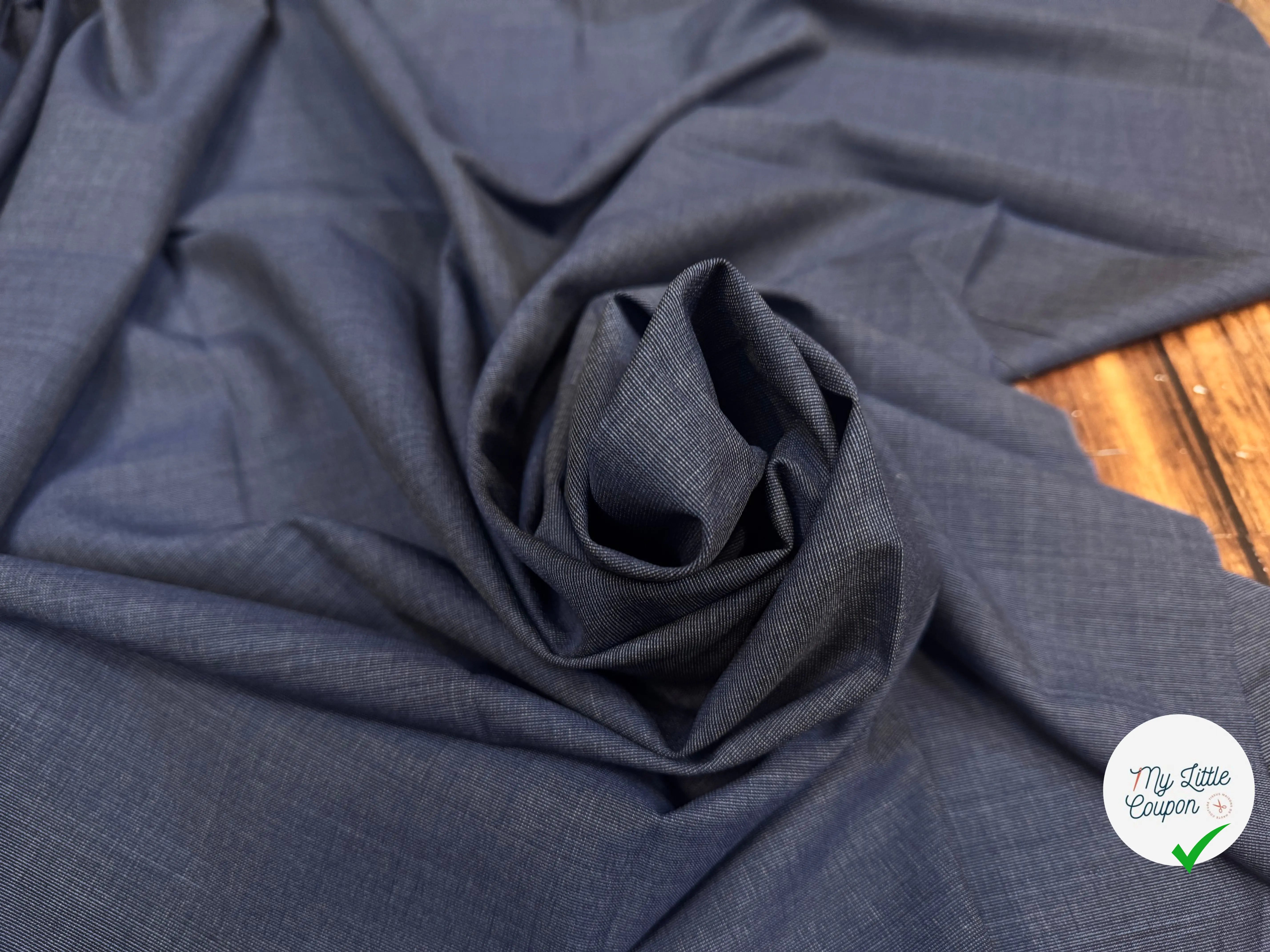 DRAPERIE VITALE BARBERIS 100% LAINE PRINCE SHUTTLE GREY BLUE - My Little Coupon