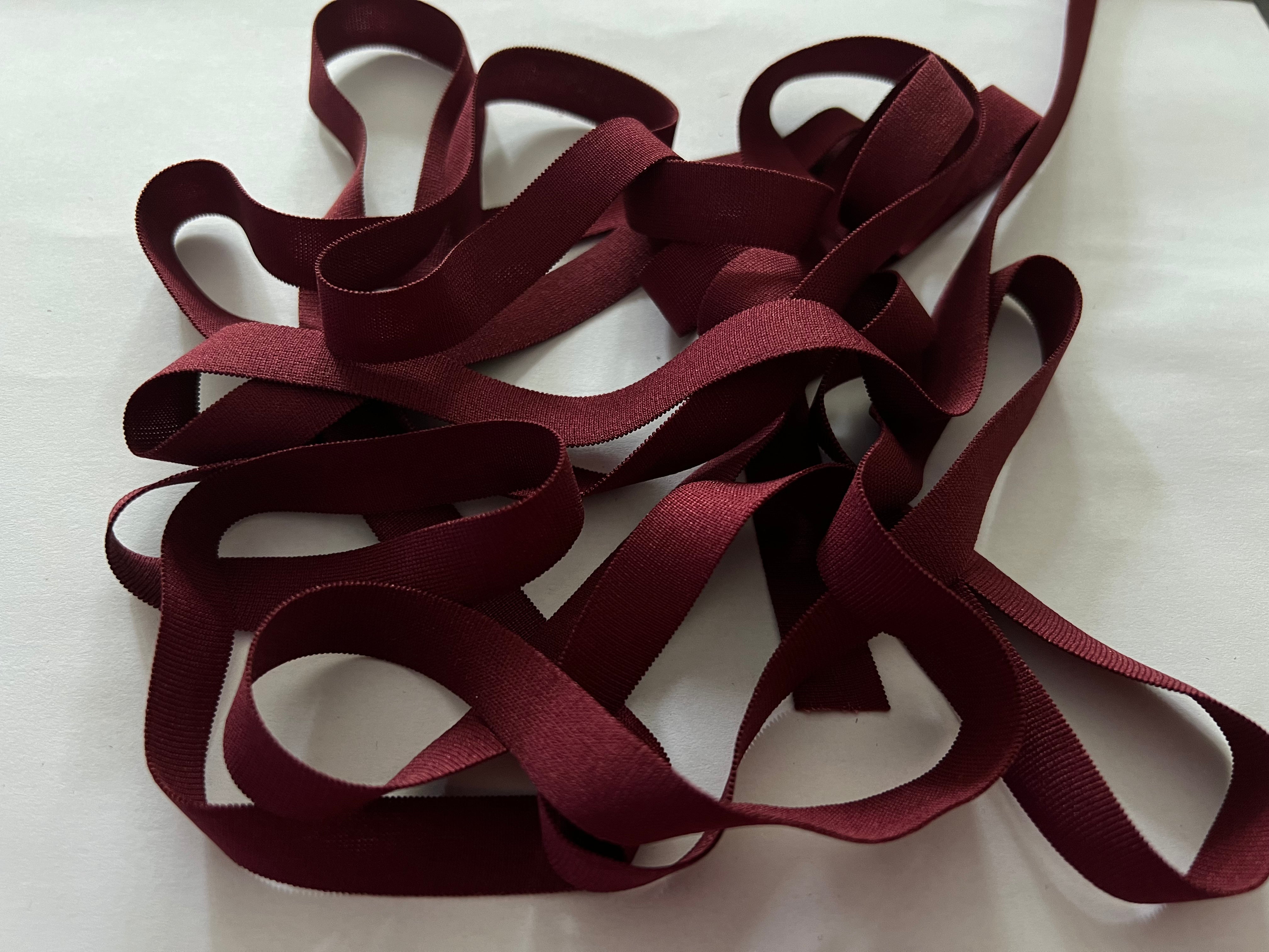 ÉLASTIQUE PLAT LINGERIE BORDEAUX 12mm - My Little Coupon