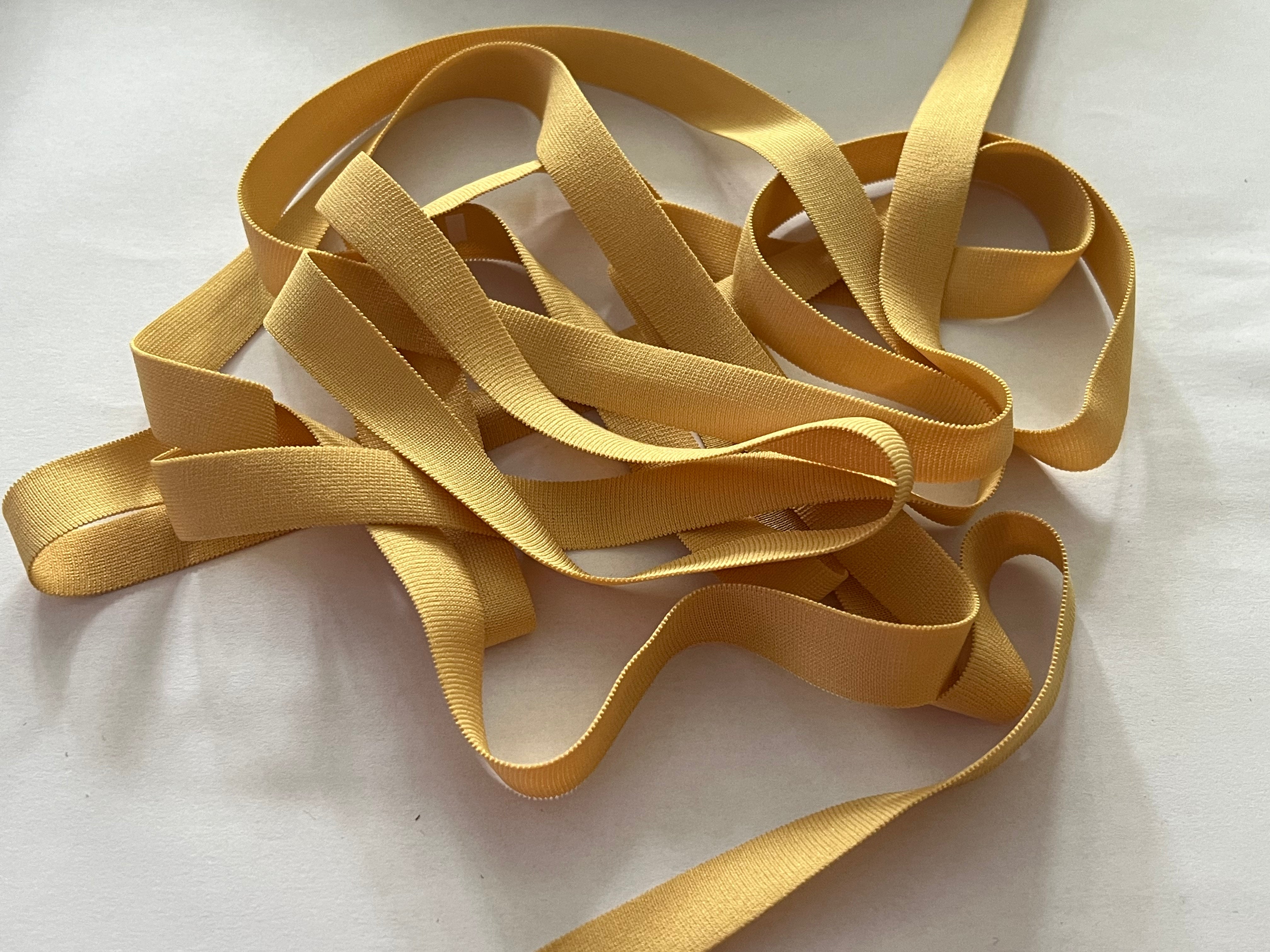 ÉLASTIQUE PLAT LINGERIE JAUNE PAILLE 12mm - My Little Coupon
