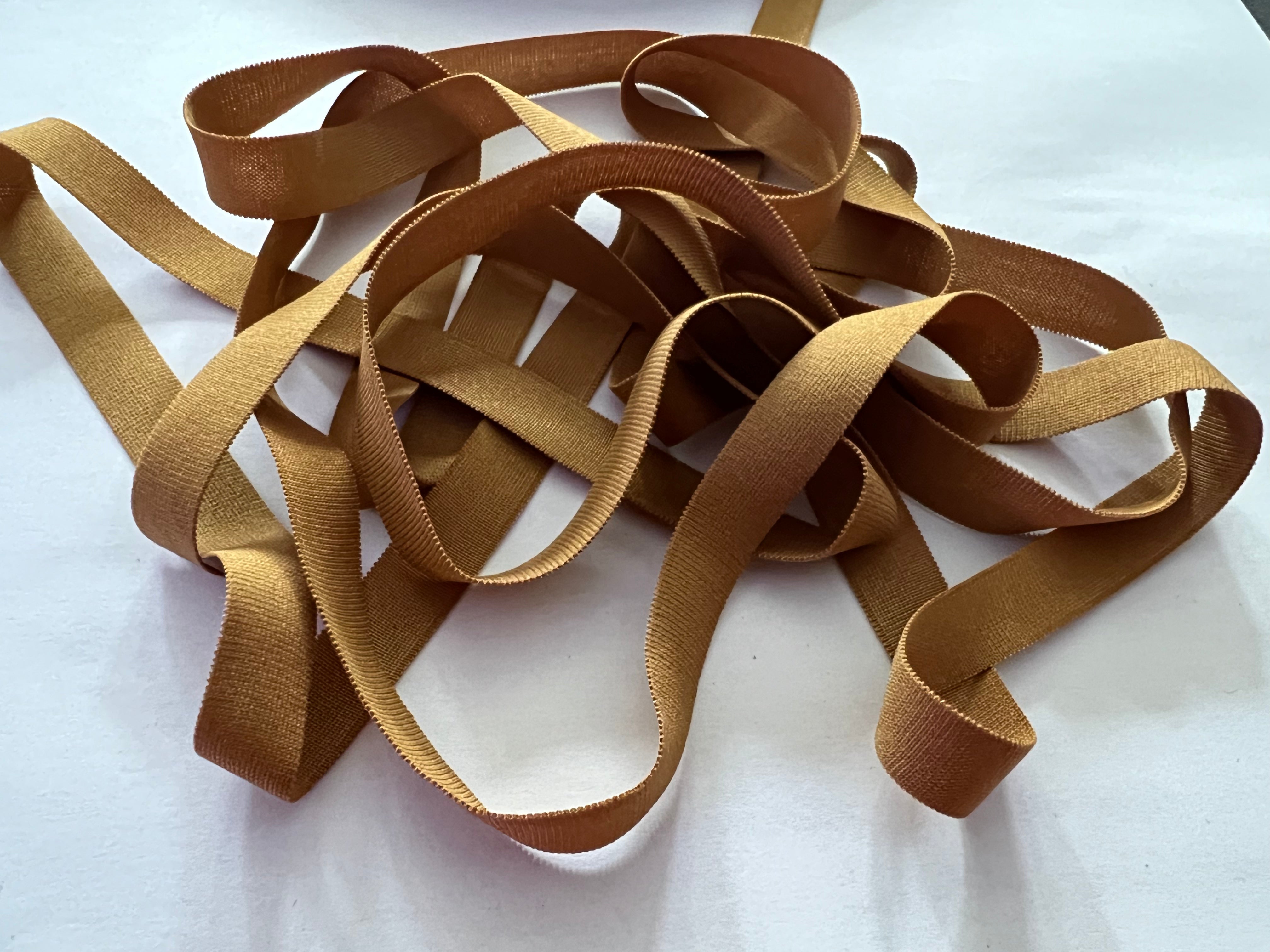 ÉLASTIQUE PLAT LINGERIE MOUTARDE DORÉ 12mm - My Little Coupon