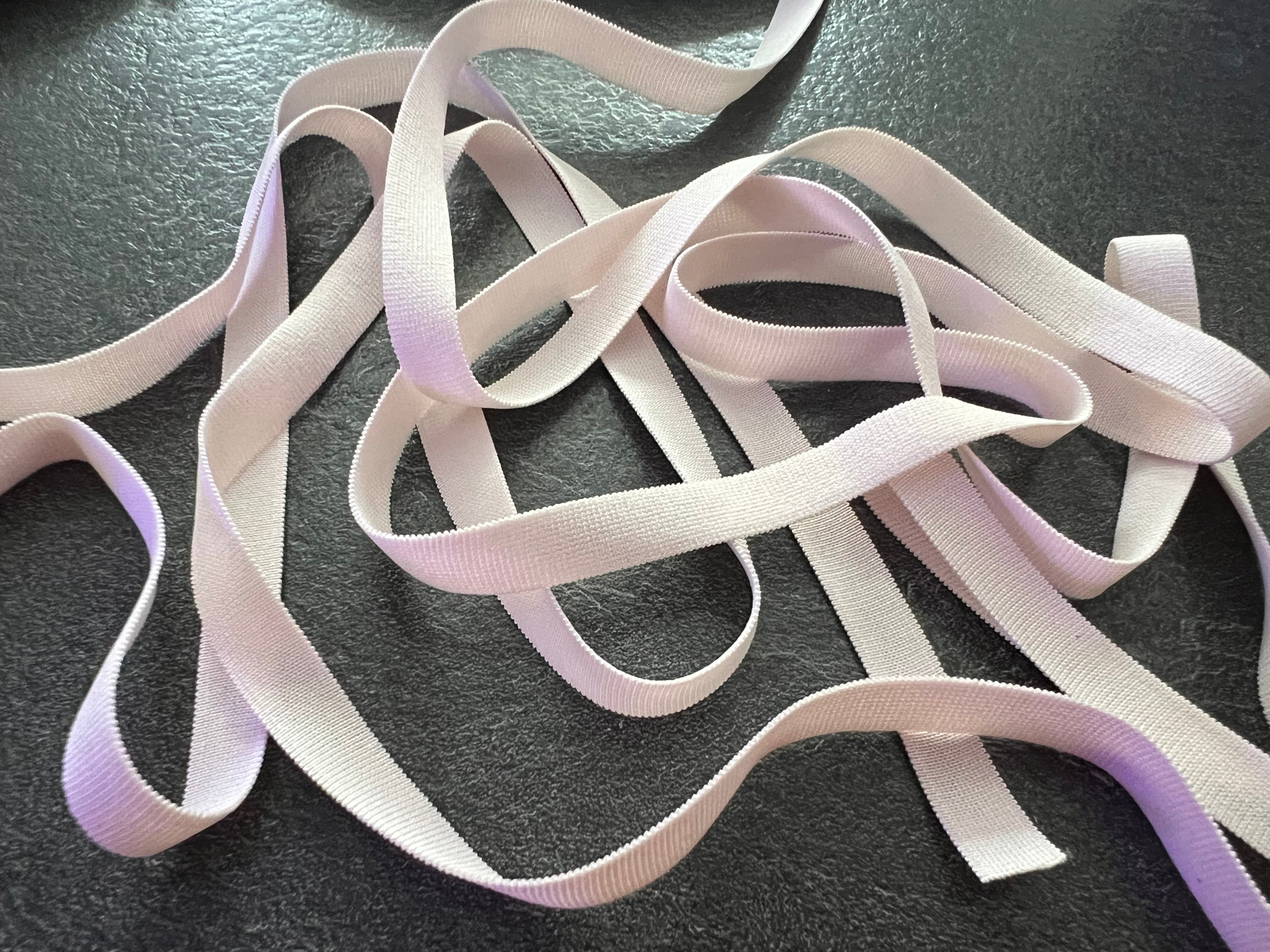 ÉLASTIQUE PLAT LINGERIE ROSE TRÈS PÂLE 9mm - My Little Coupon