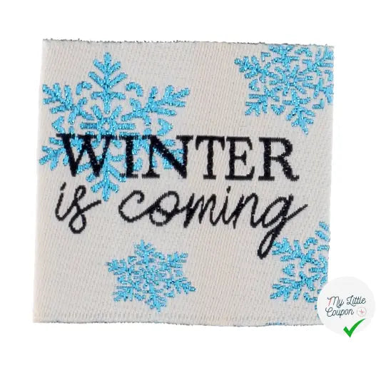 ÉTIQUETTE À COUDRE TISSÉES BOHIN - "WINTER IS COMING" - My Little Coupon