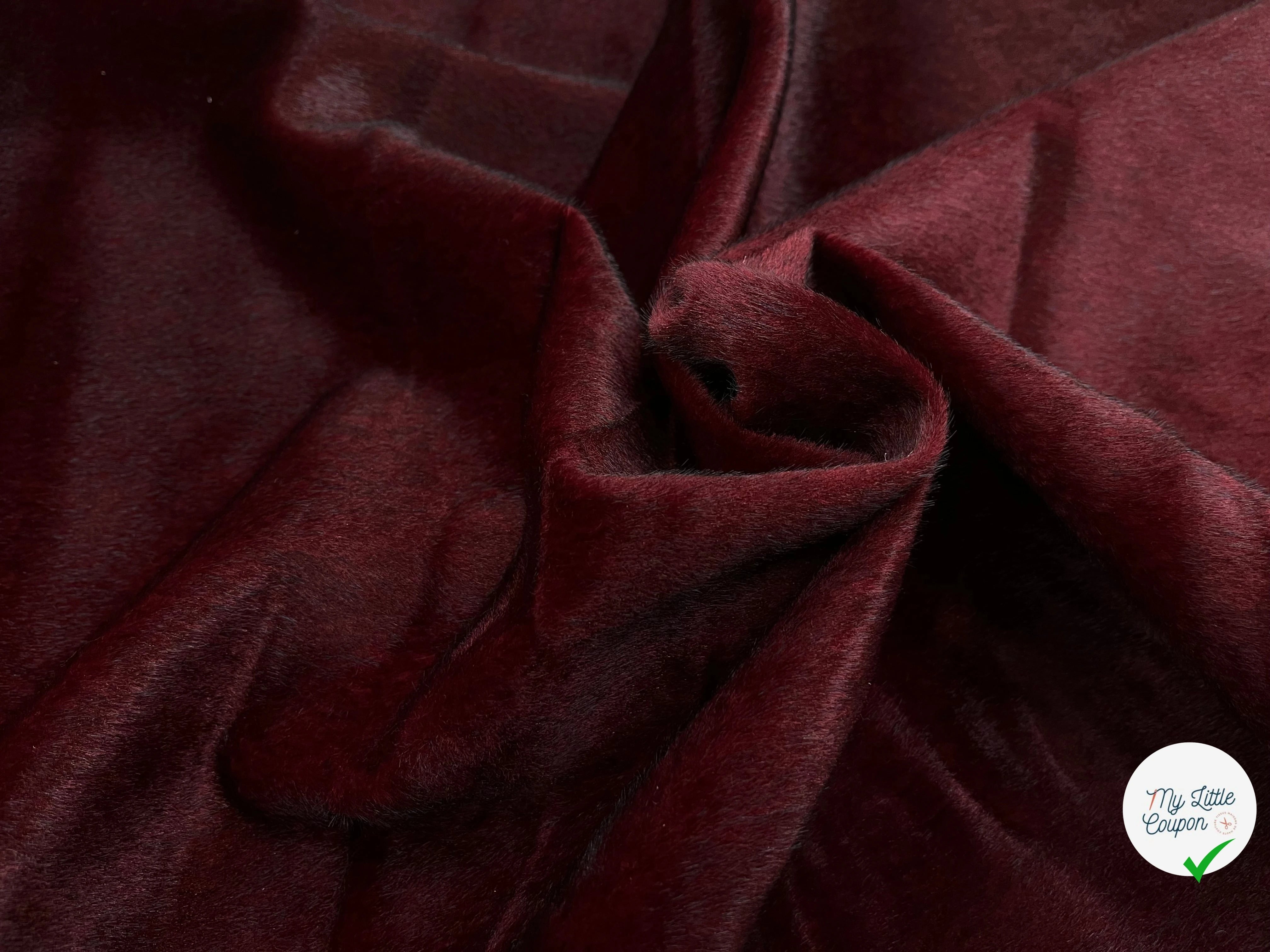 FAUSSE FOURRURE COULEUR VIN CONTRECOLLÉ 155CM - My Little Coupon