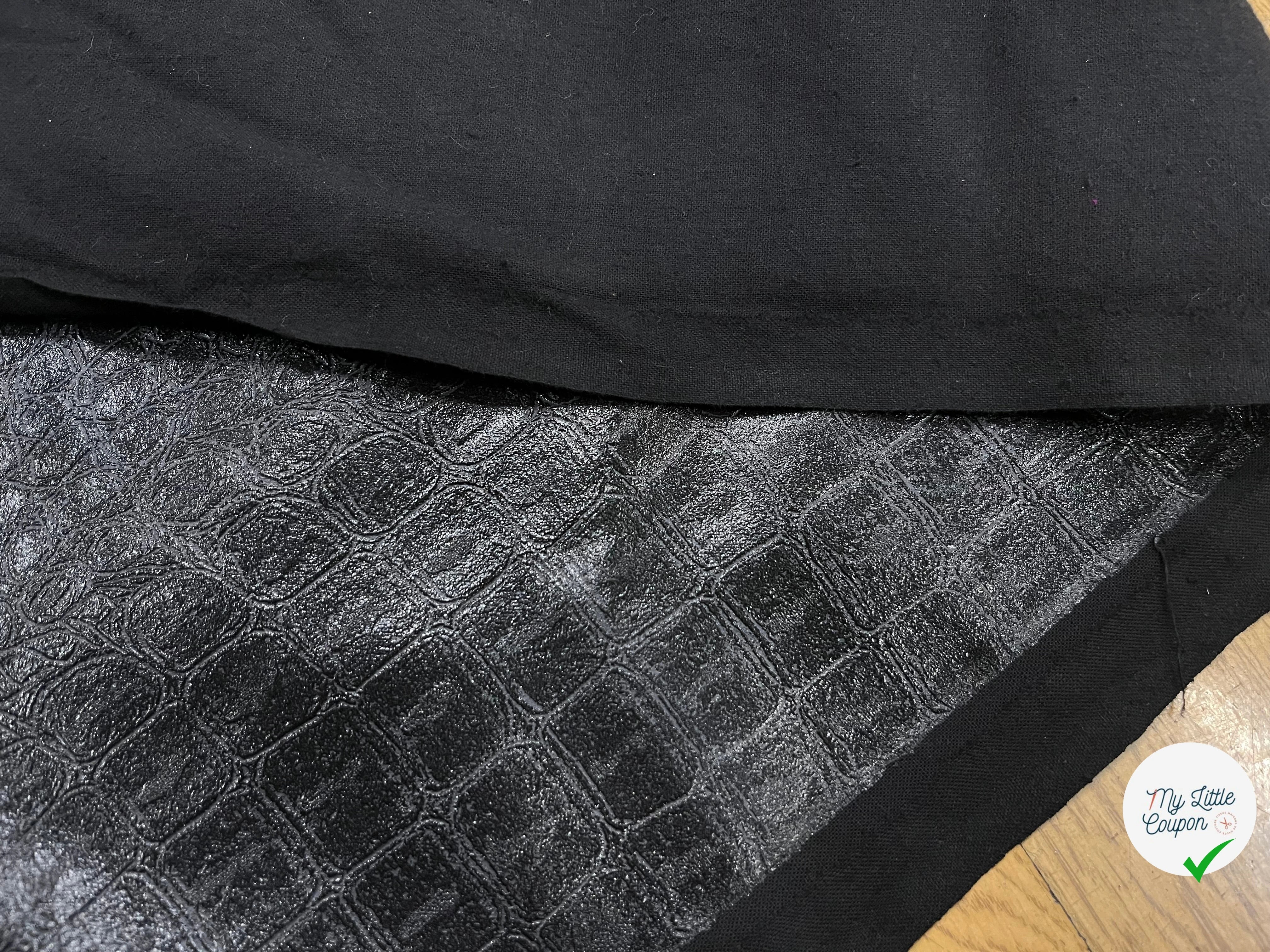 FAUX CUIR PEAU DE CROCODILLE NOIR - My Little Coupon