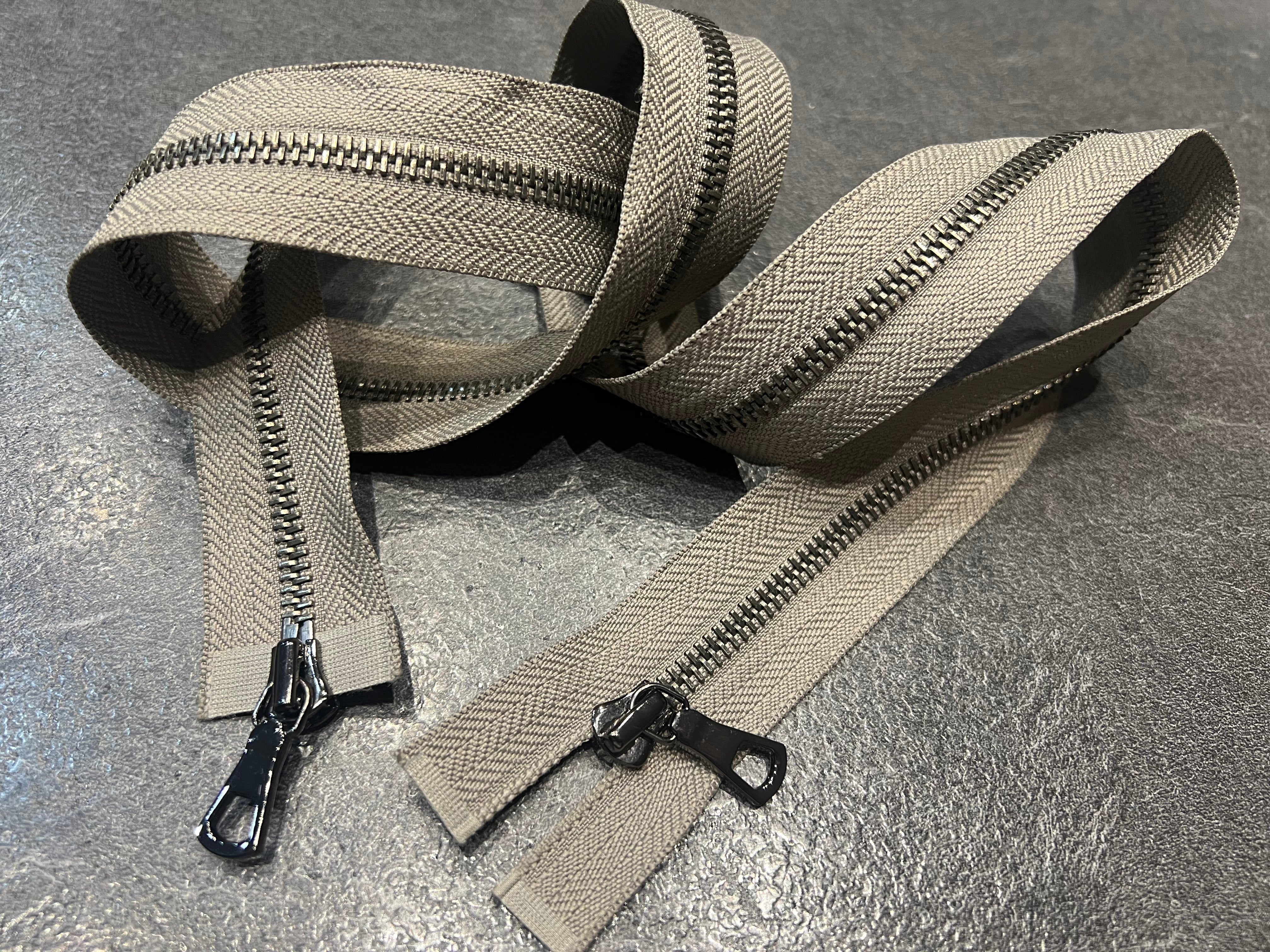 FERMETURE DOUBLE CURSEUR GRIS MOYEN 90 CM - My Little Coupon