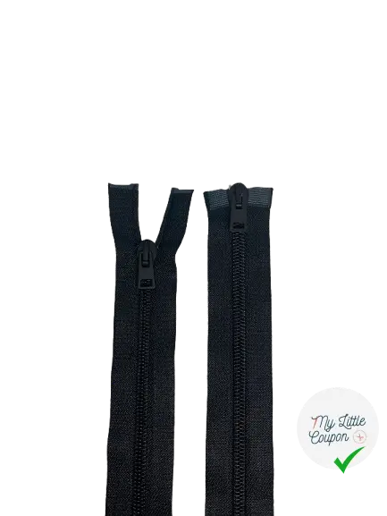 FERMETURE METAL NOIR A 2 CURSEURS 100CM - My Little Coupon
