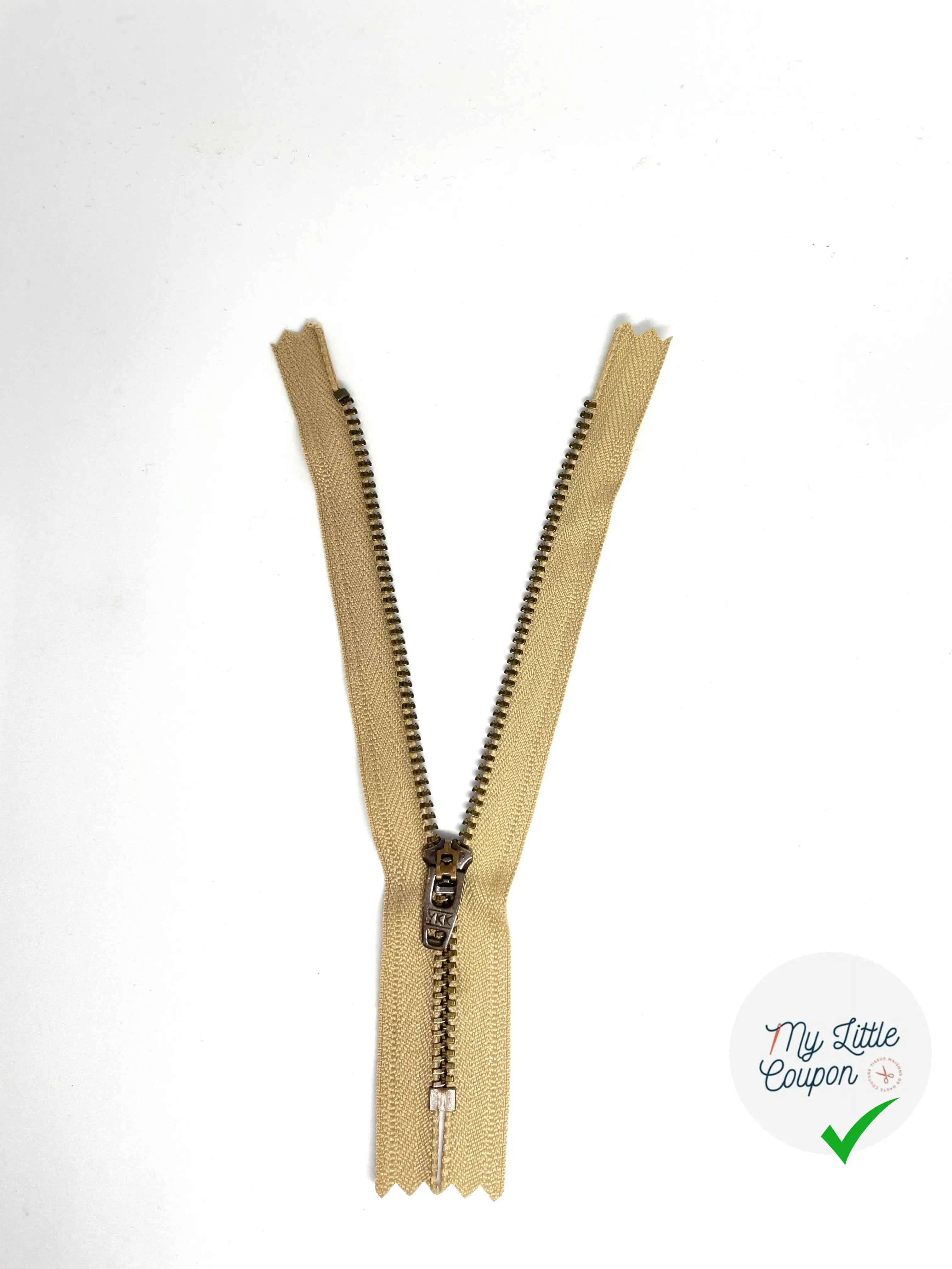 FERMETURE METAL NON SÉPARABLE 15CM COULEUR DULCEY - My Little Coupon