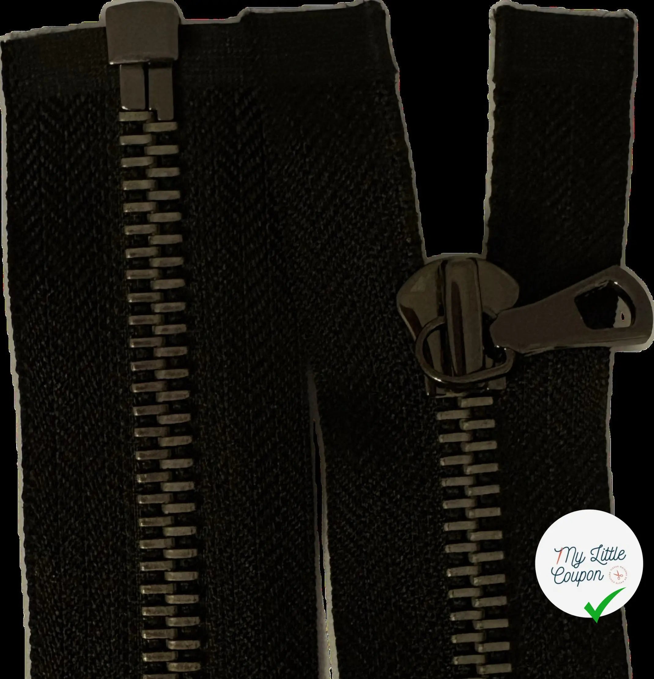 FERMETURE METAL SOMBRE SÉPARABLE 70CM NOIR - My Little Coupon