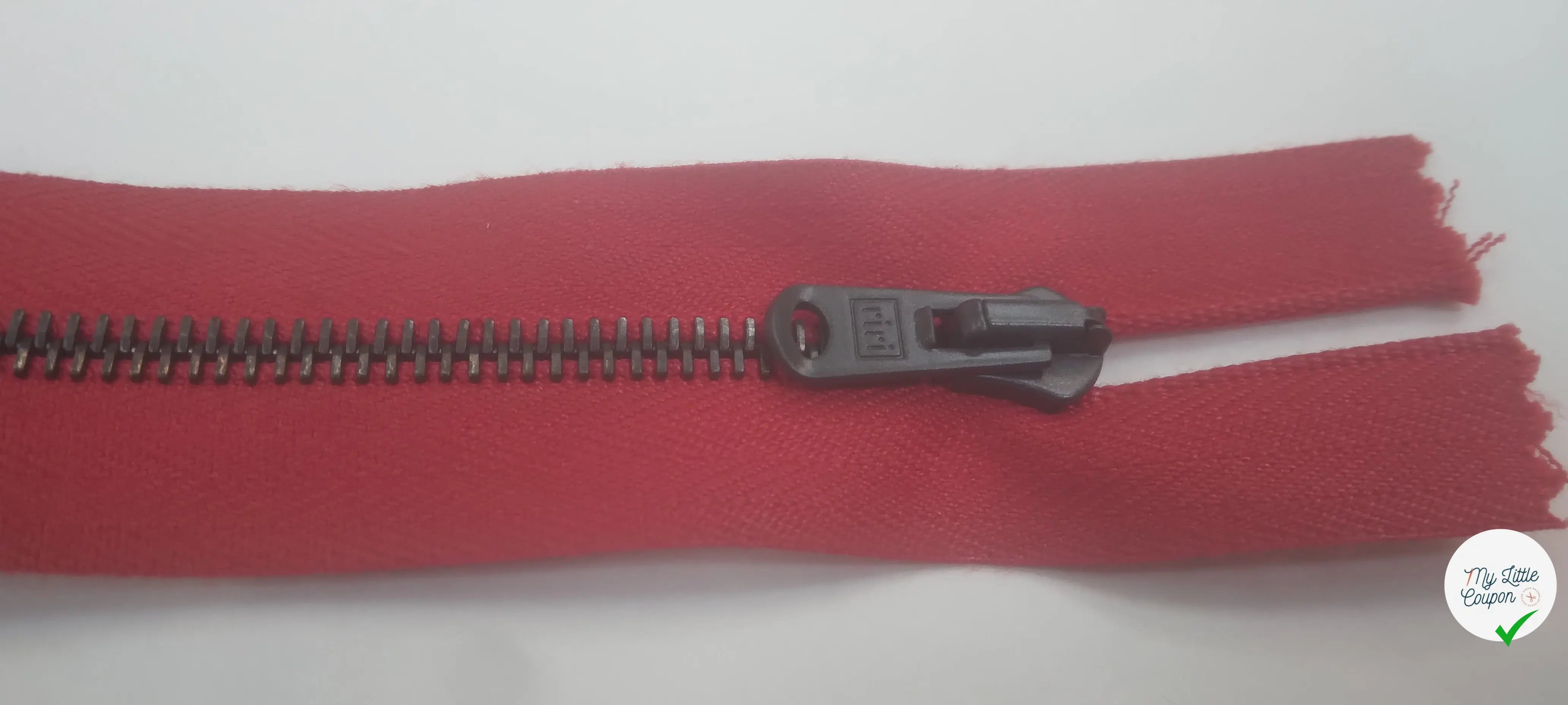 FERMETURE NON SÉPARABLE 25CM ROUGE - My Little Coupon