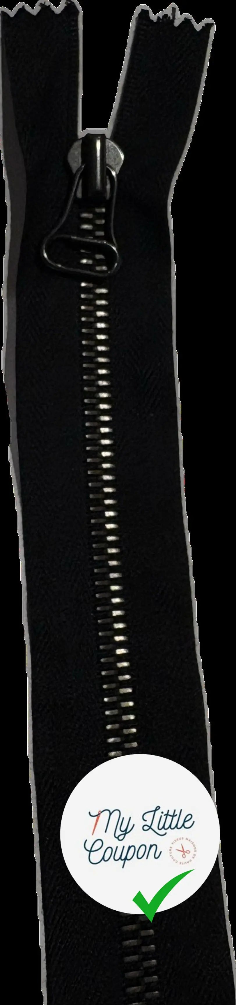 FERMETURE NON SÉPARABLE NOIR 25cm - My Little Coupon