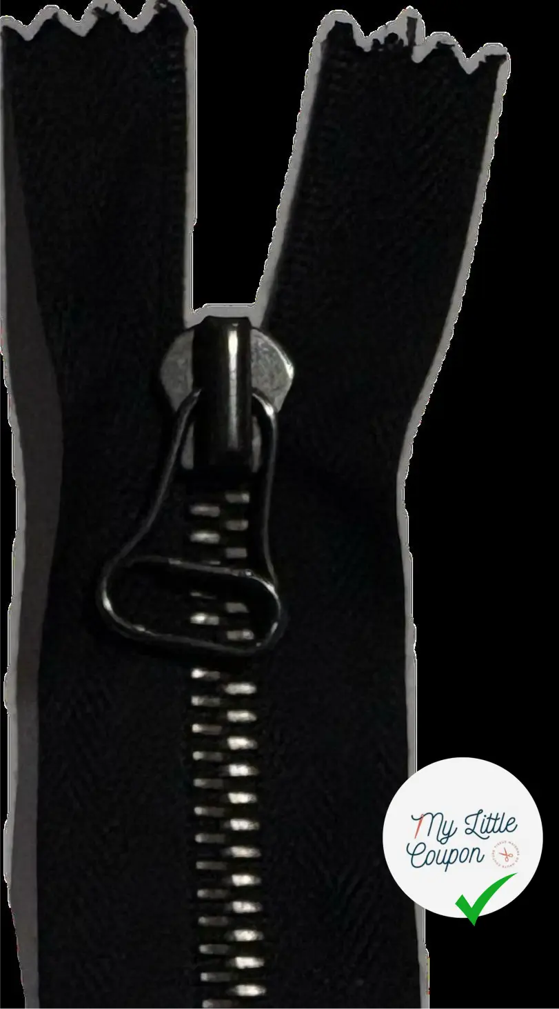 FERMETURE NON SÉPARABLE NOIR 25cm - My Little Coupon