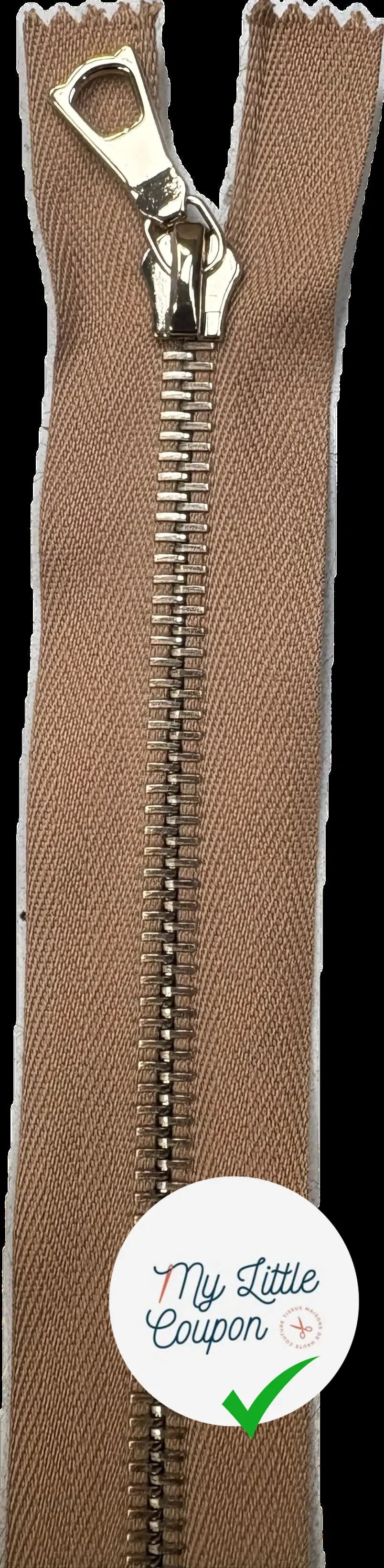 FERMETURE NON SÉPARABLE NOISETTE 20cm - My Little Coupon