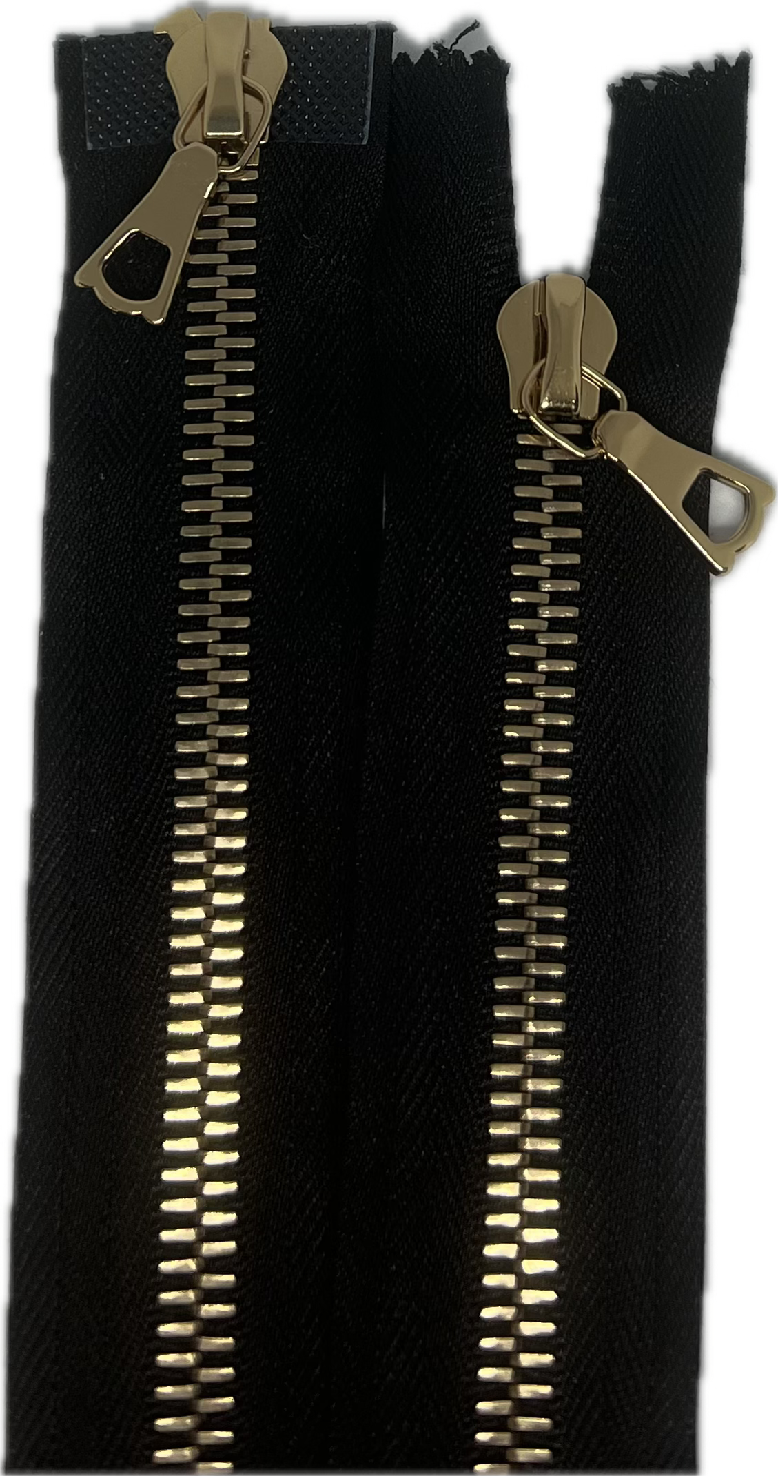FERMETURE RIRI MÉTAL DORÉ DOUBLE VOIES 100CM M8 NOIRE - My Little Coupon