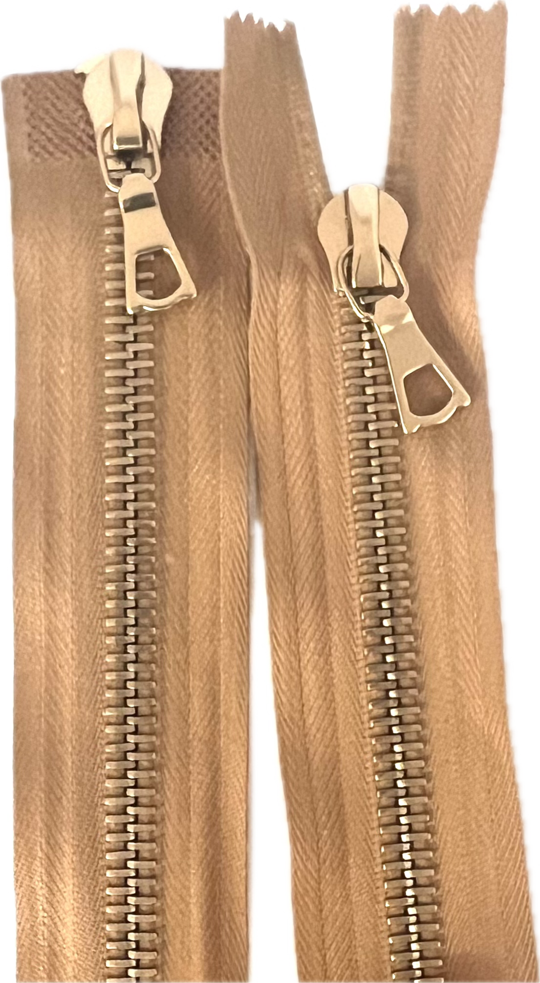 FERMETURE RIRI MÉTAL DORÉ DOUBLE VOIES 90CM M8 CAMEL - My Little Coupon