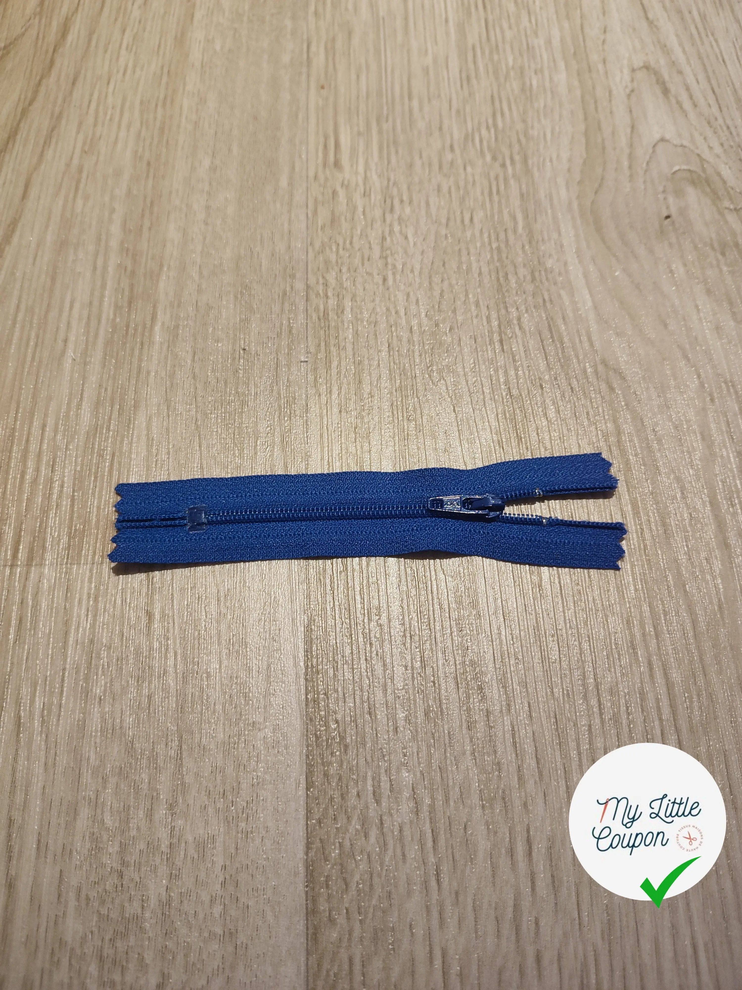 FERMETURE RIRI METAL NON SEPARABLE 10CM BLEU - My Little Coupon
