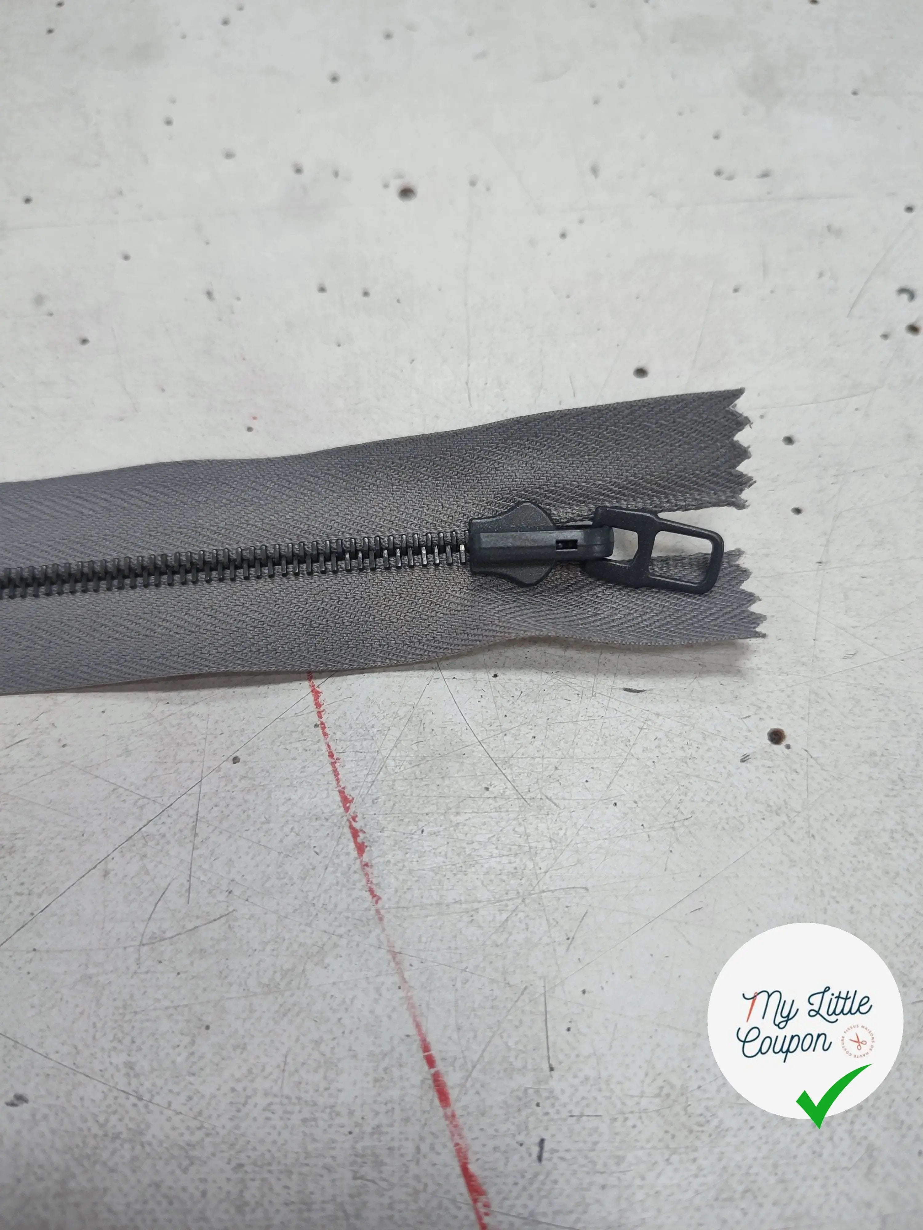 FERMETURE RIRI METAL SÉPARABLE RÉVERSIBLE 90CM GRIS - My Little Coupon