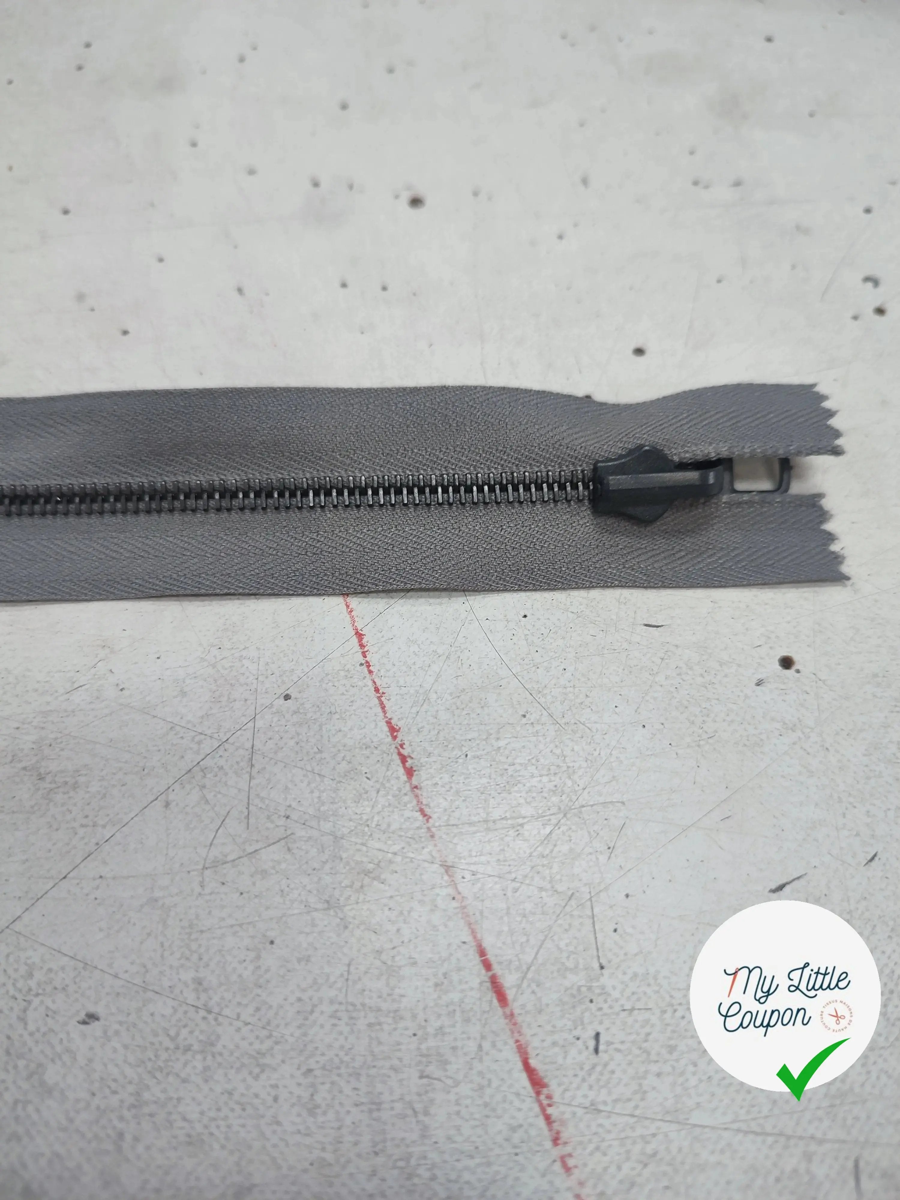 FERMETURE RIRI METAL SÉPARABLE RÉVERSIBLE 90CM GRIS - My Little Coupon