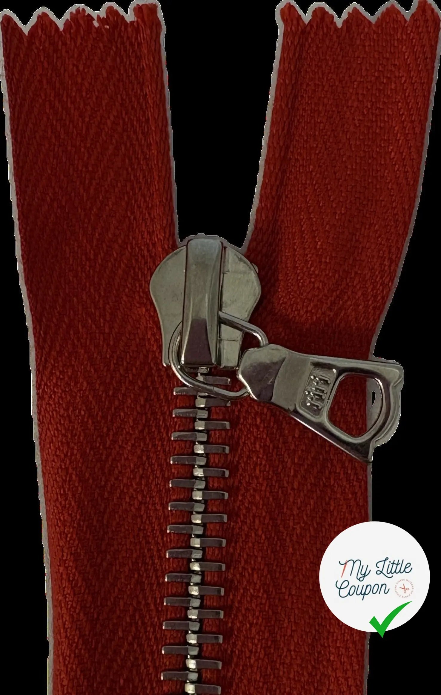 FERMETURE RIRI METAL NON SÉPARABLE 15CM M6 ROUGE - My Little Coupon