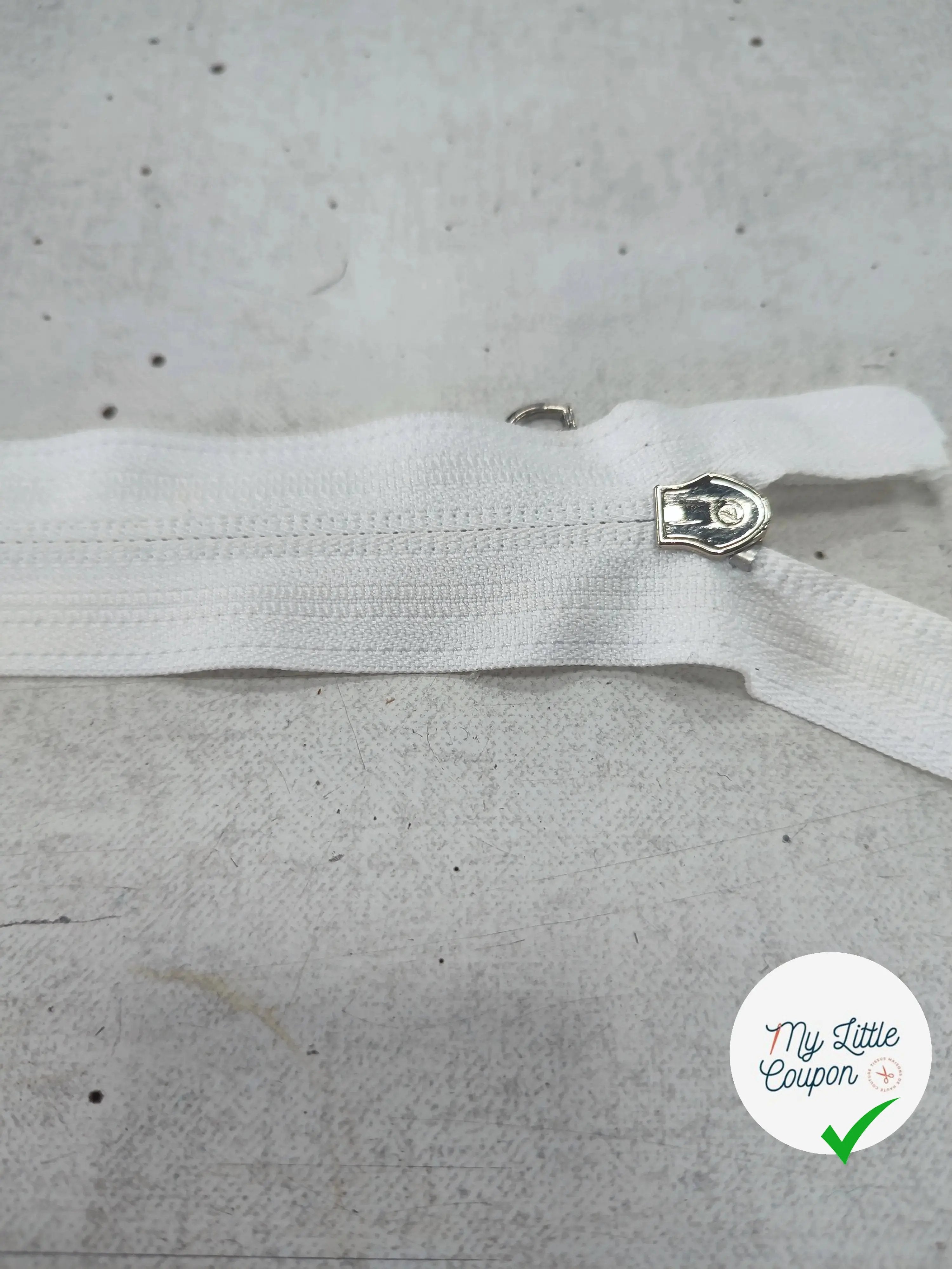 FERMETURE RIRI METAL SÉPARABLE 40CM BLANC - My Little Coupon
