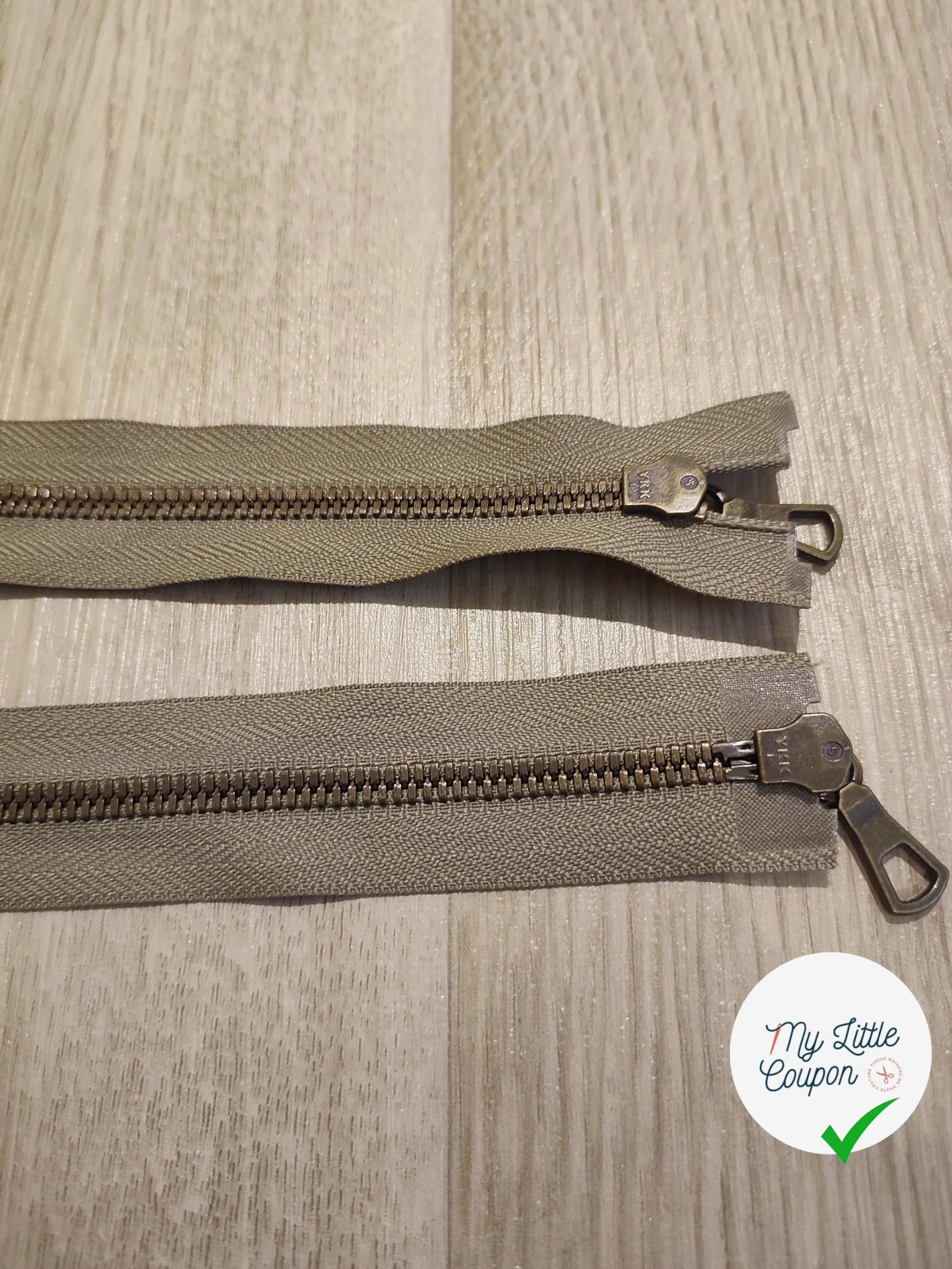 FERMETURE RIRI METAL NON SÉPARABLE 75CM VERT KAKI - My Little Coupon