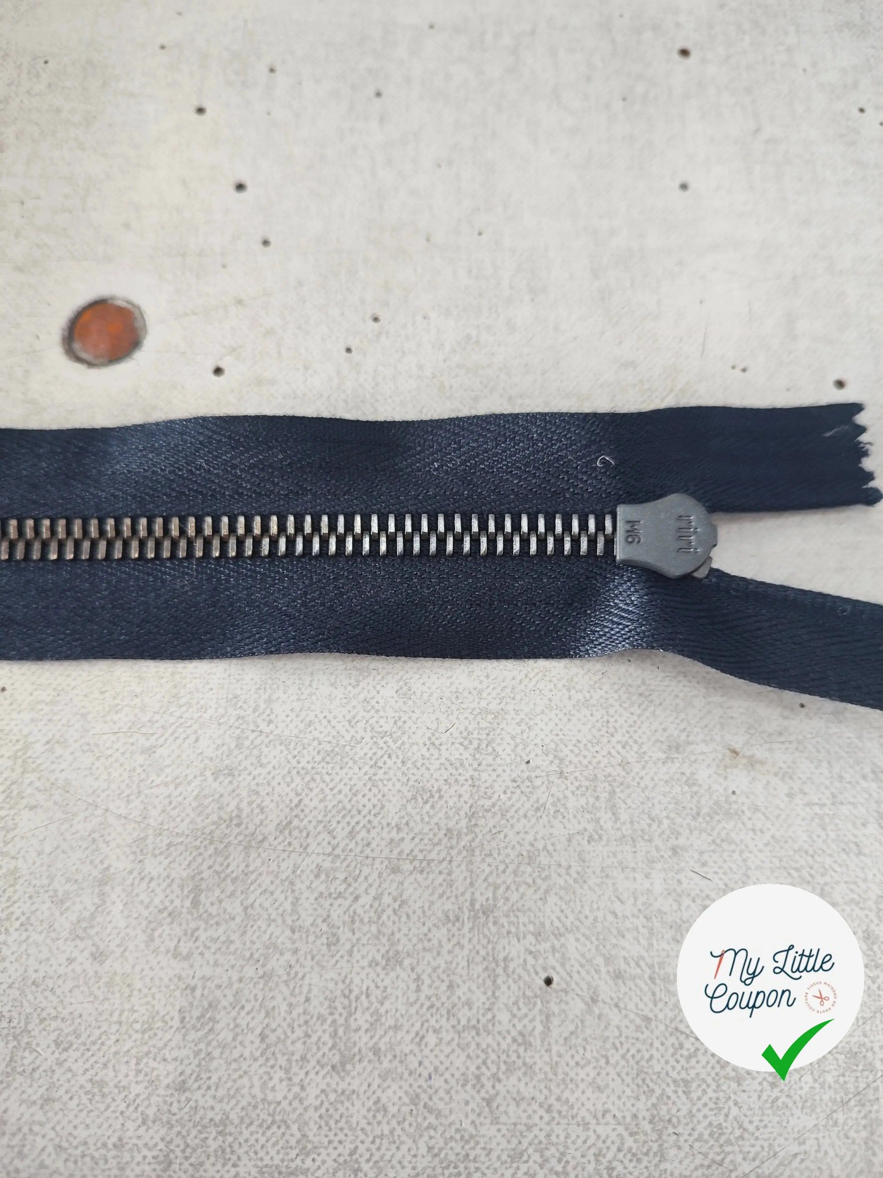 FERMETURE RIRI METAL SÉPARABLE 50CM BLEU NUIT - My Little Coupon