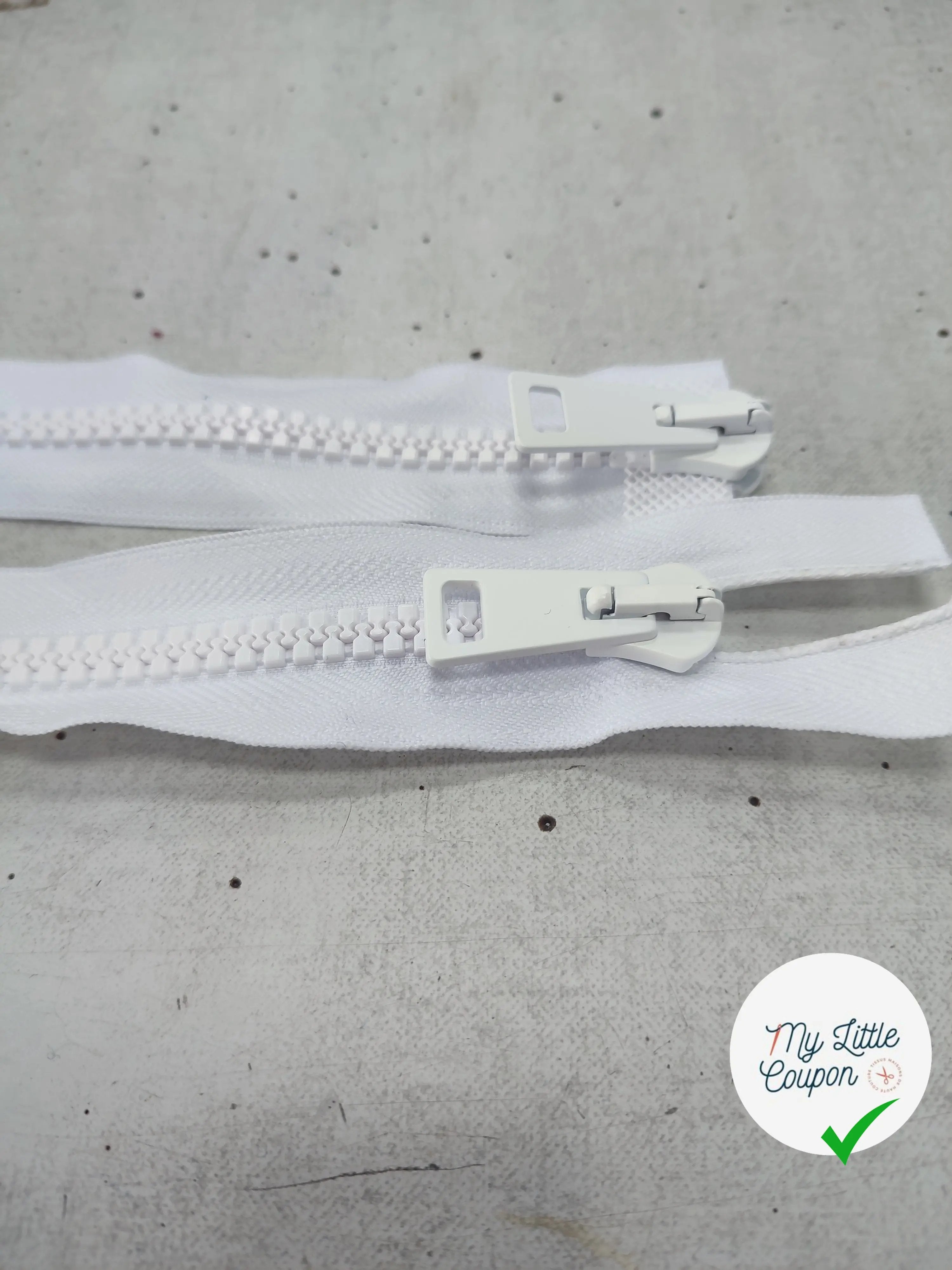 FERMETURE RIRI METAL SÉPARABLE 40CM BLANC - My Little Coupon