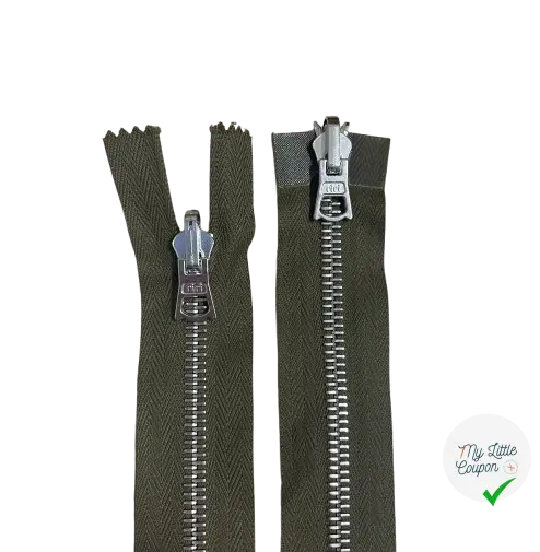 FERMETURE RIRI METAL REVERSIBLE NON SEPARABLE 85CM KAKI - My Little Coupon