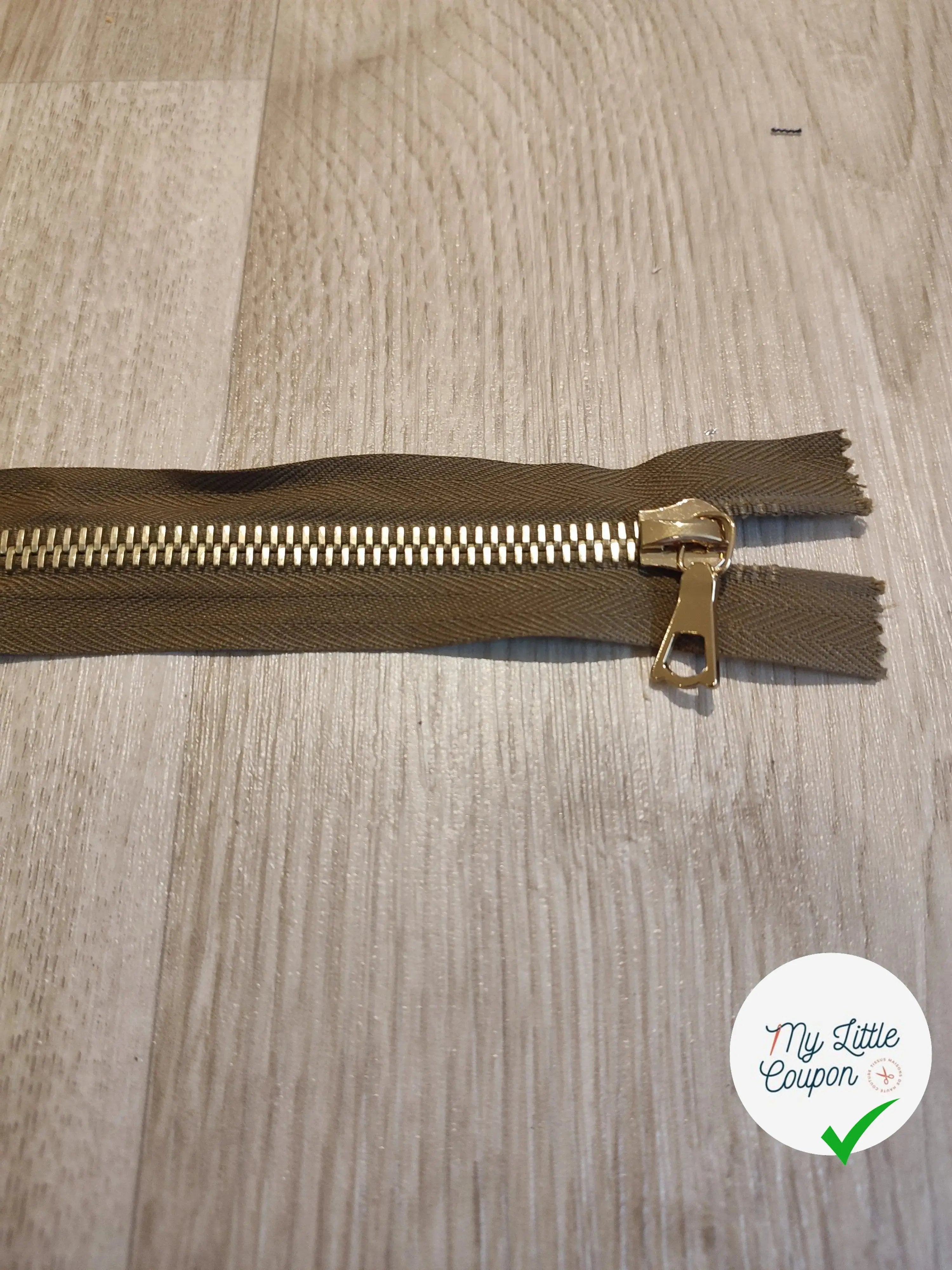 FERMETURE RIRI METAL SÉPARABLE DOUBLE CHEMINS RÉVERSIBLE 95CM MARRON FONCÉ - My Little Coupon