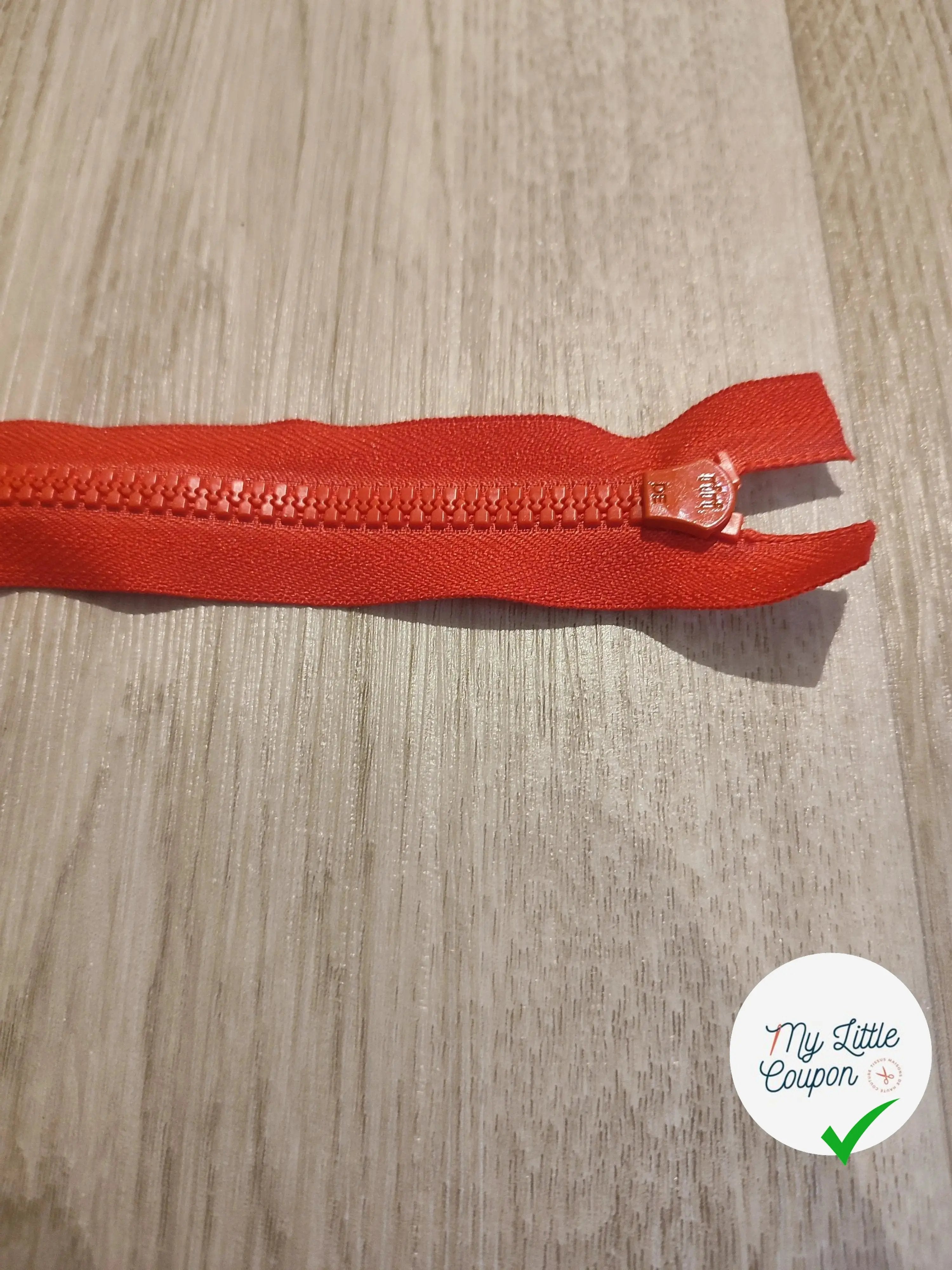 FERMETURE RIRI METAL NON SÉPARABLE 20CM ROUGE - My Little Coupon
