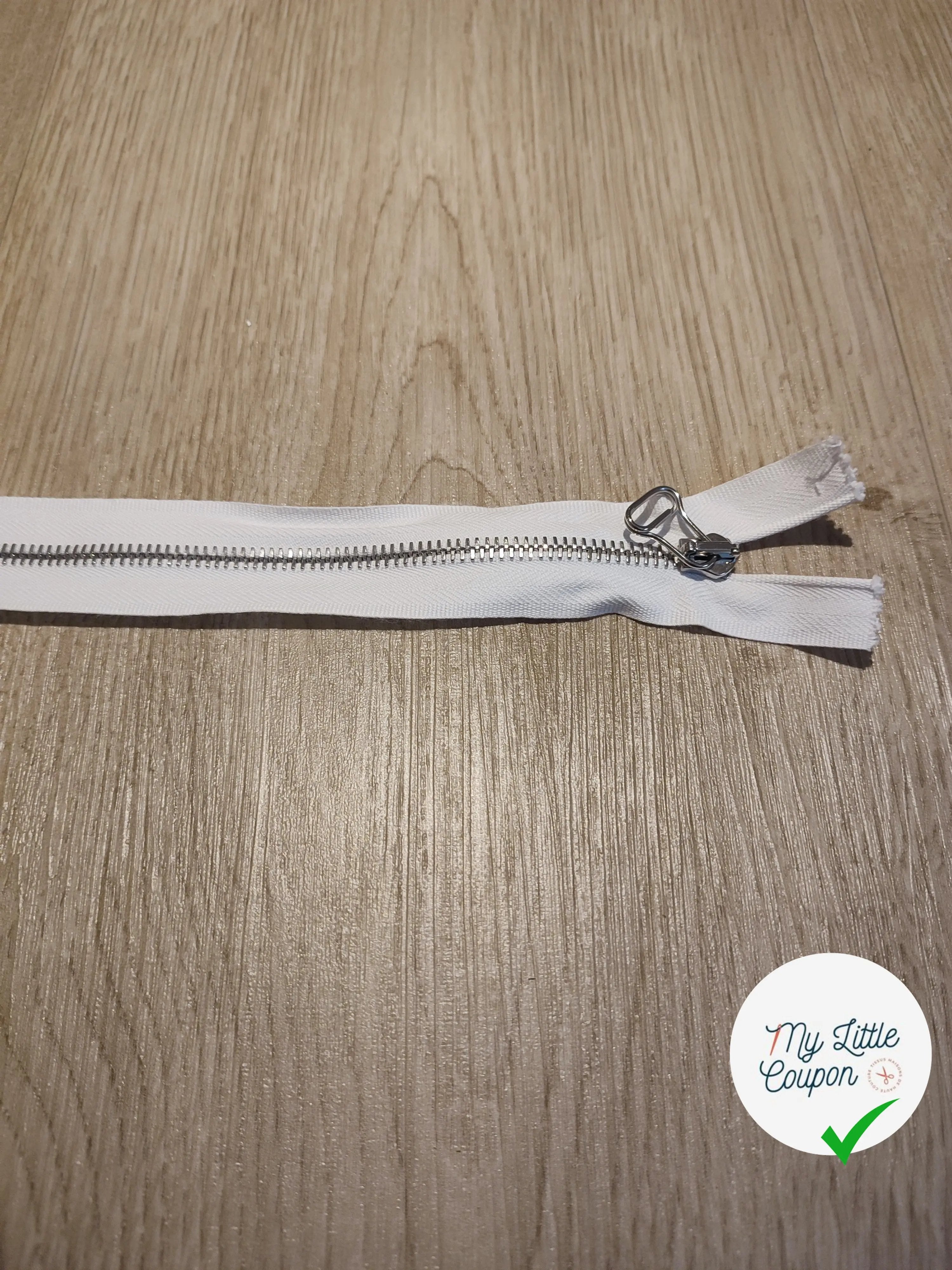 FERMETURE RIRI METAL SEPARABLE 54CM BLANC M6 - My Little Coupon