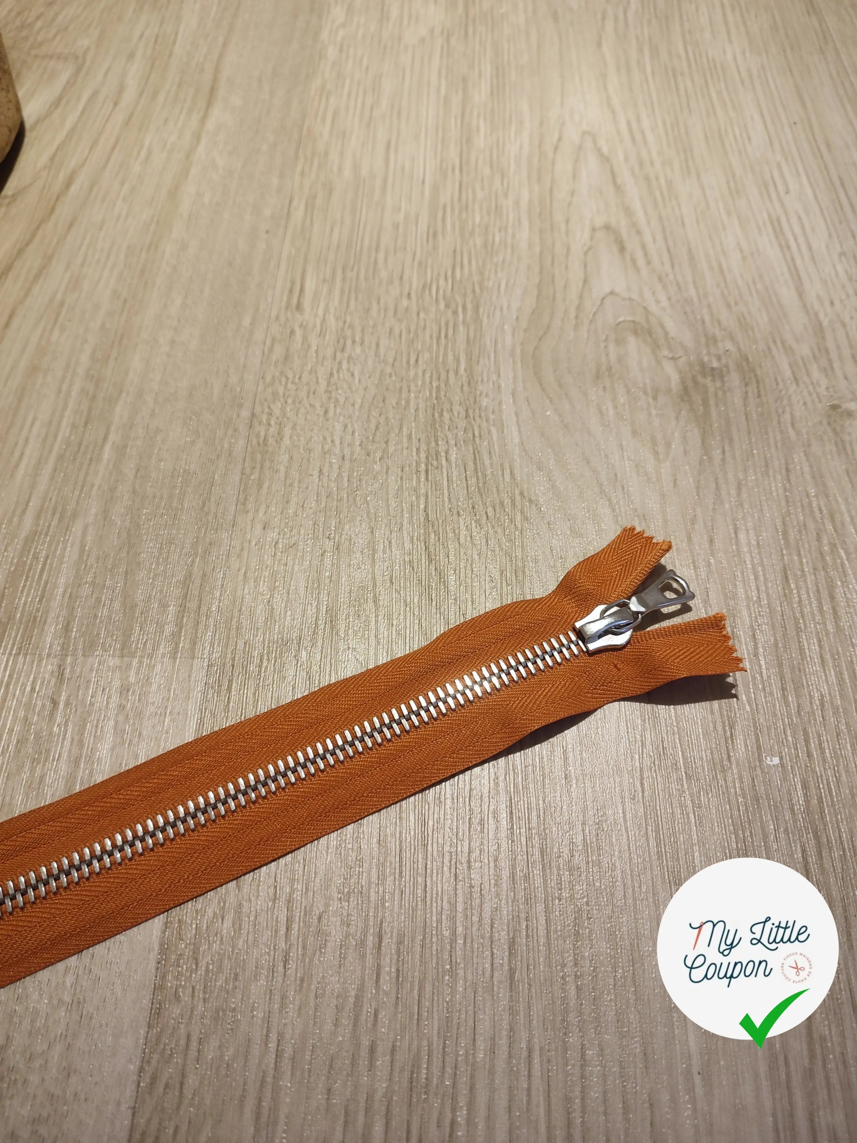 FERMETURE RIRI METAL SEPARABLE 60CM ORANGE CITROUILLE M8 - My Little Coupon