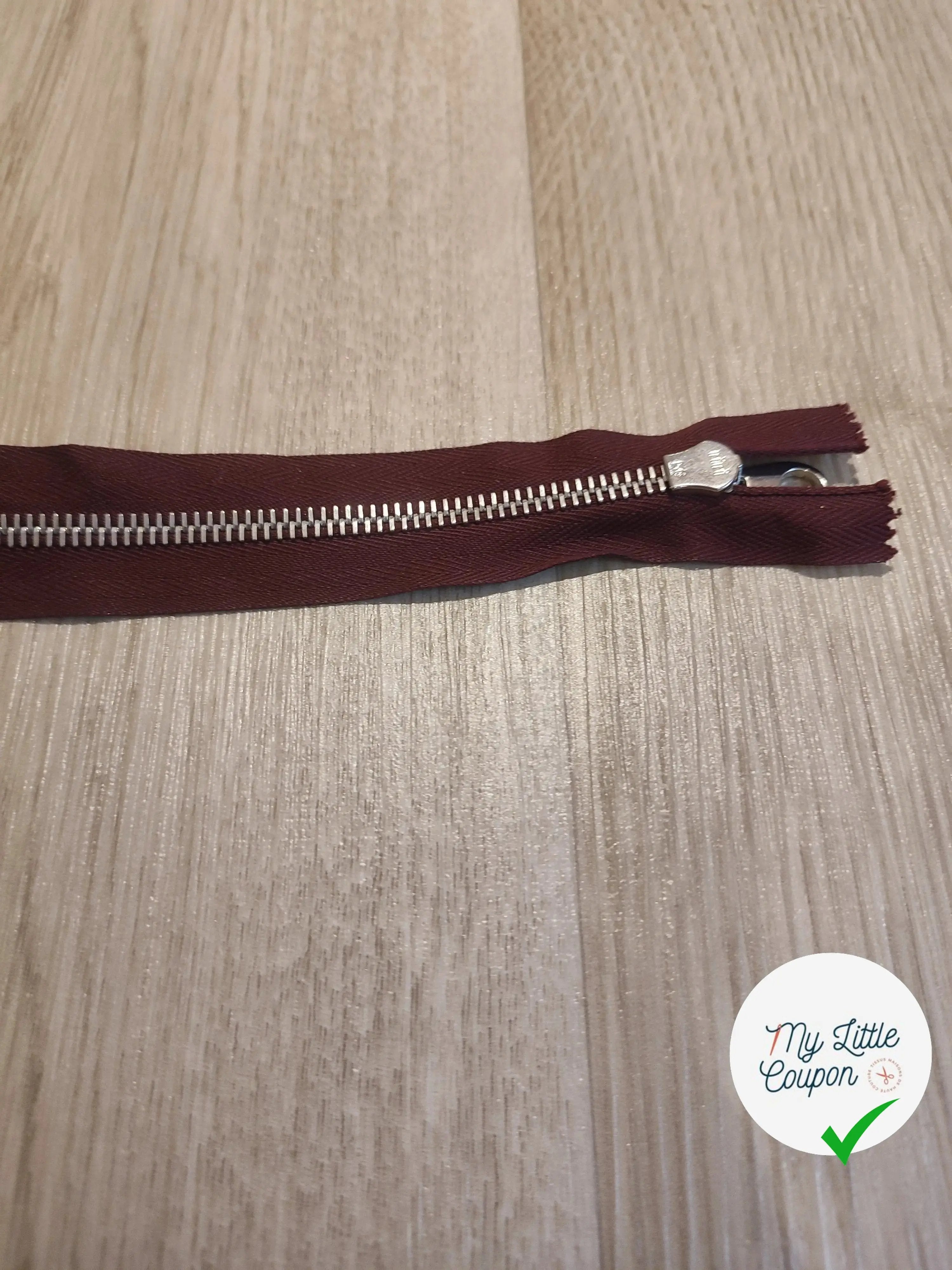 FERMETURE RIRI METAL NON SÉPARABLE DOUBLE CHEMINS 90CM VIOLET LAVANDE - My Little Coupon