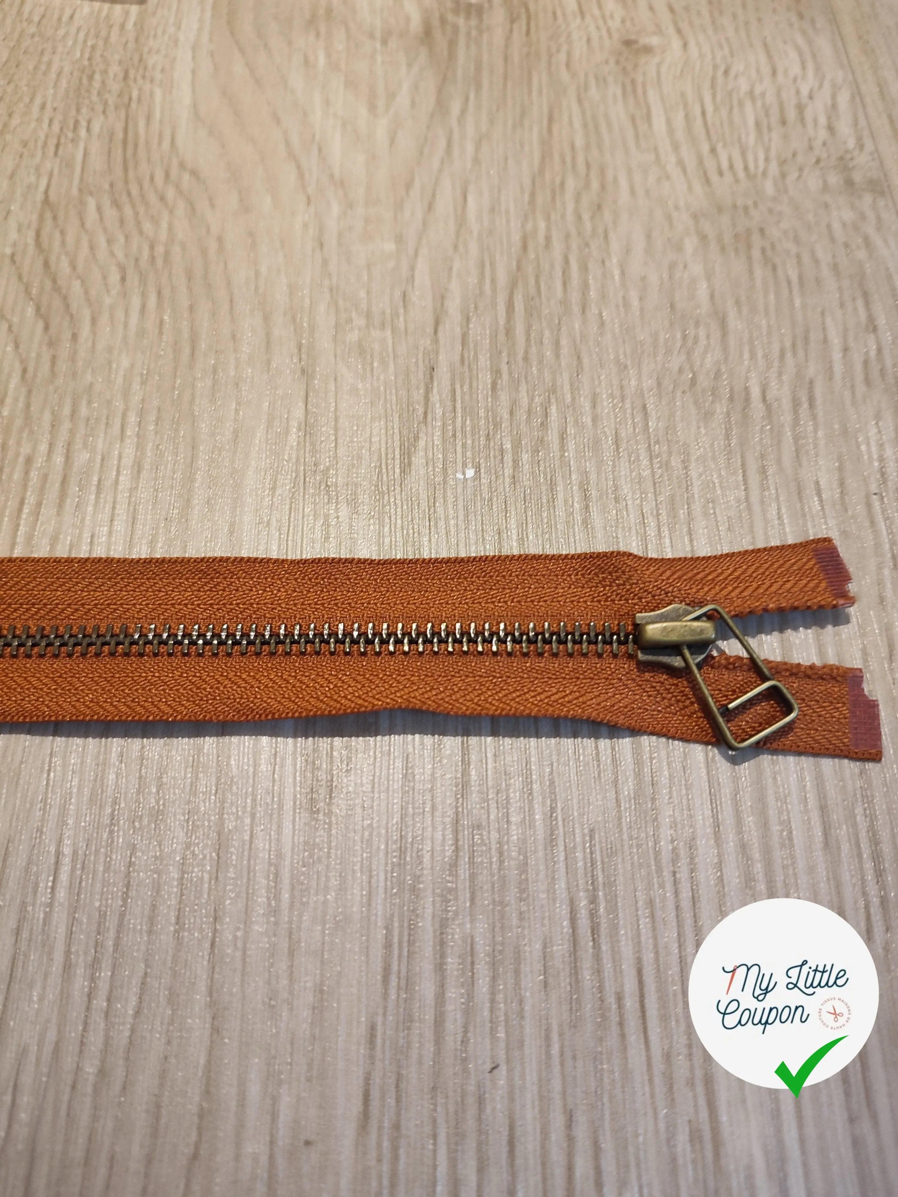 FERMETURE RIRI METAL SÉPARABLE 80CM MARRON NOISETTE M6 - My Little Coupon
