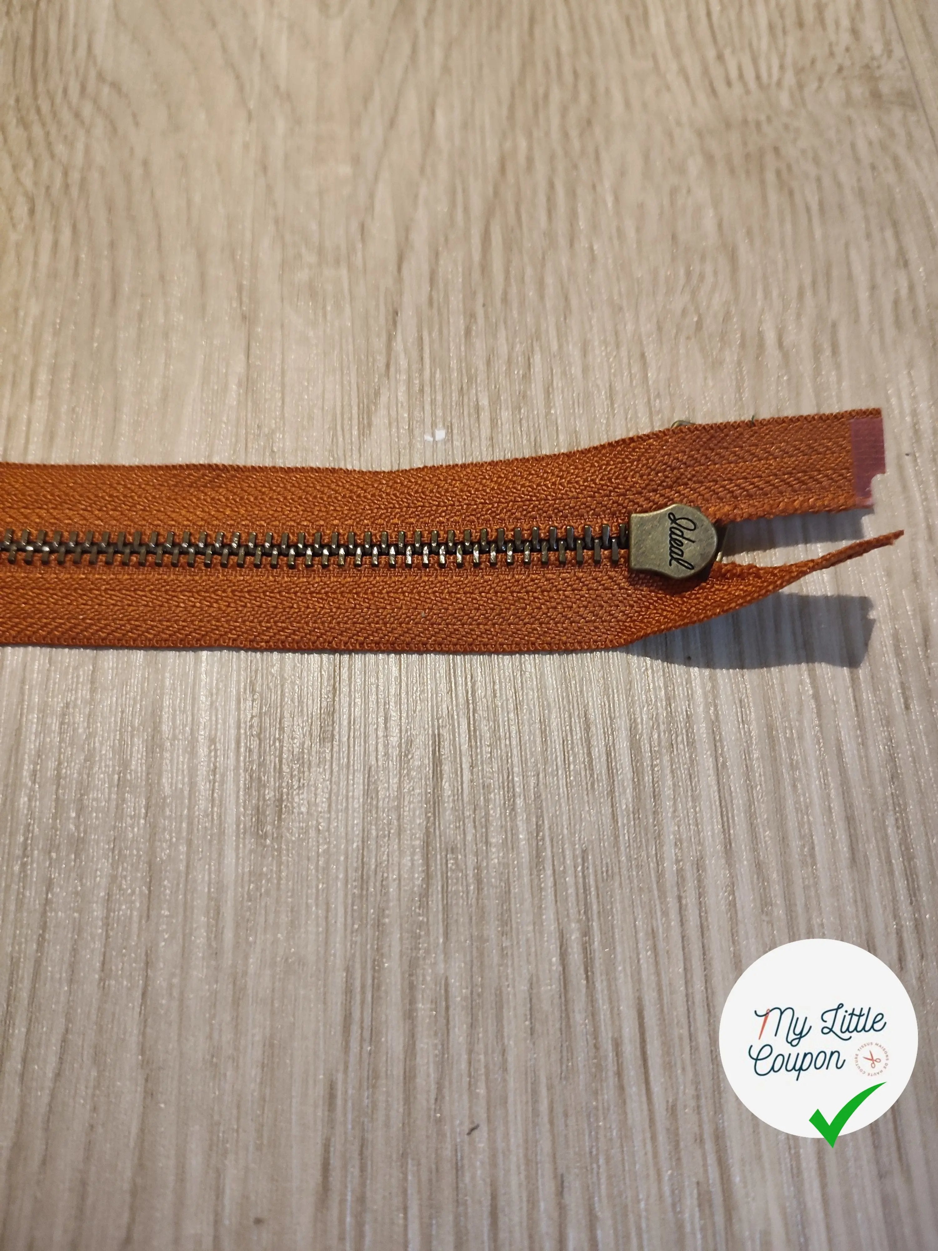 FERMETURE RIRI METAL SÉPARABLE 80CM MARRON NOISETTE M6 - My Little Coupon