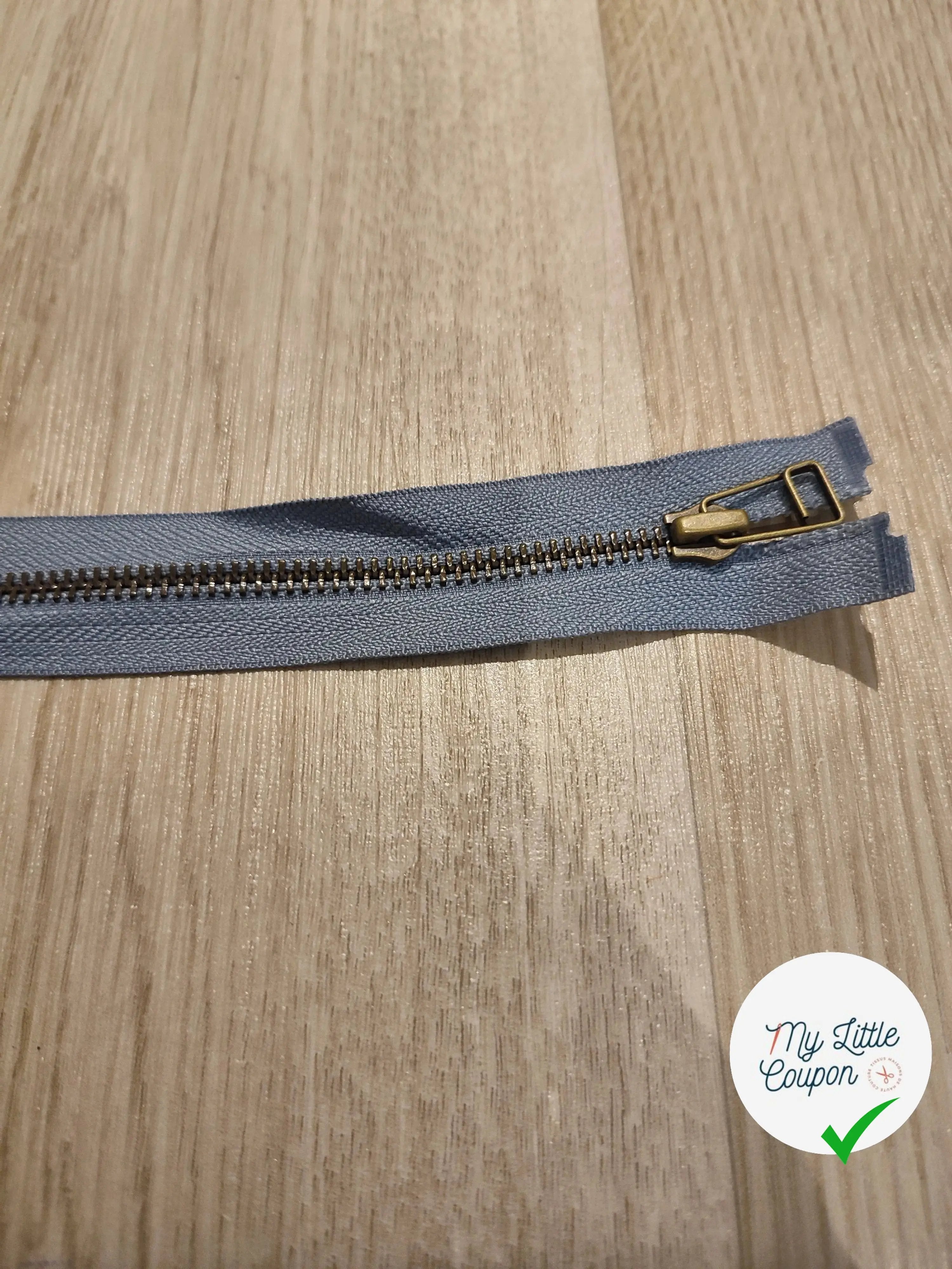FERMETURE RIRI METAL SÉPARABLE 90CM BLEU CLAIR - My Little Coupon