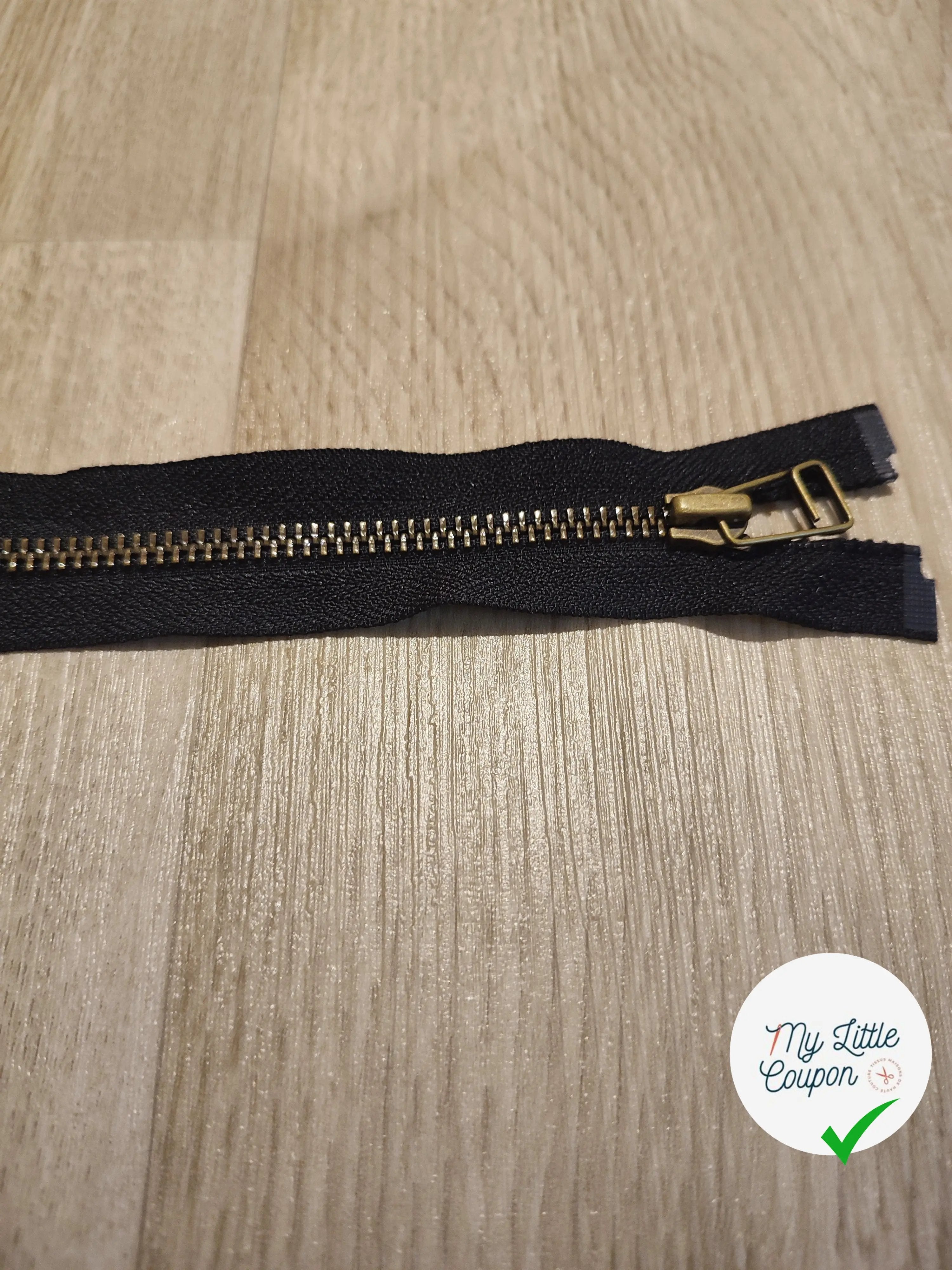 FERMETURE RIRI METAL SÉPARABLE 80CM NOIR - My Little Coupon